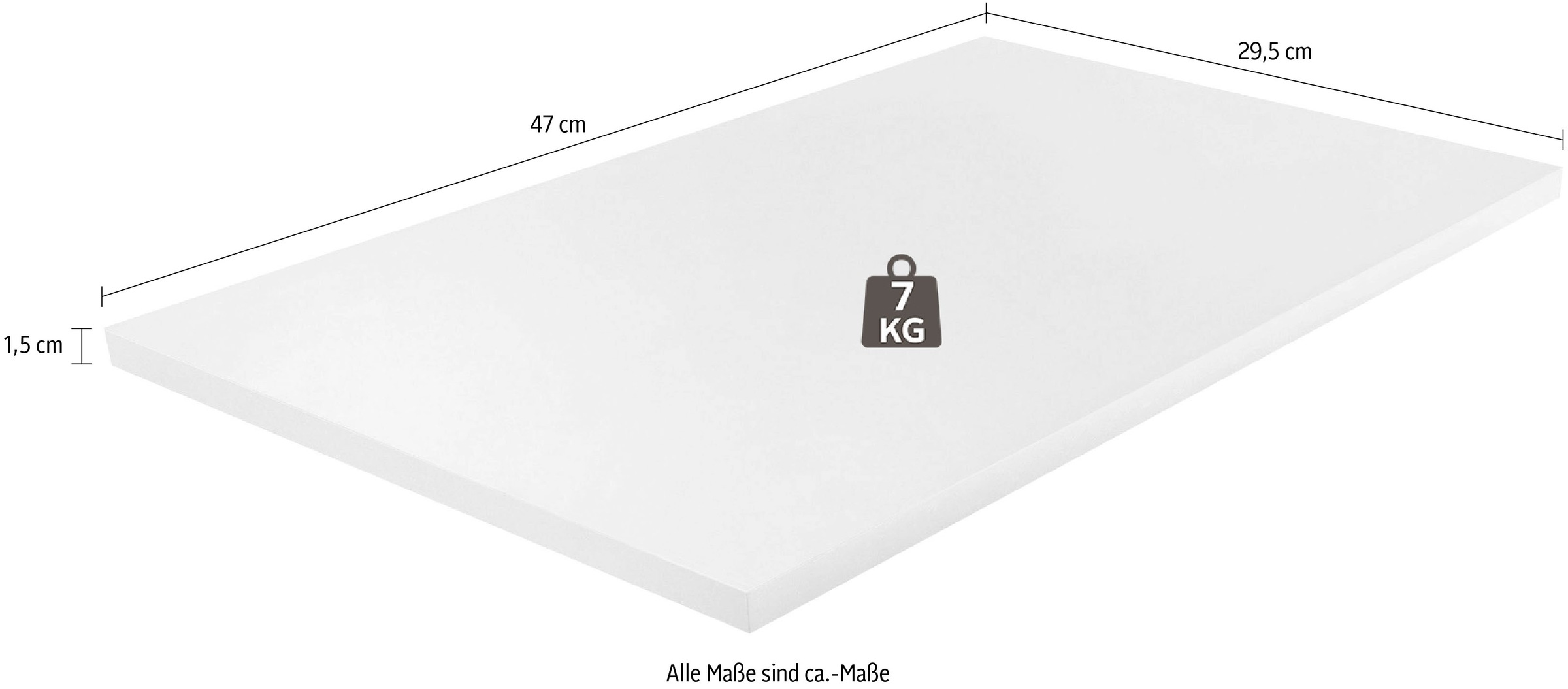 Procontour Einlegeboden »CLARA TOPSELLER!«, (2 St.), 1,5 cm Dicke