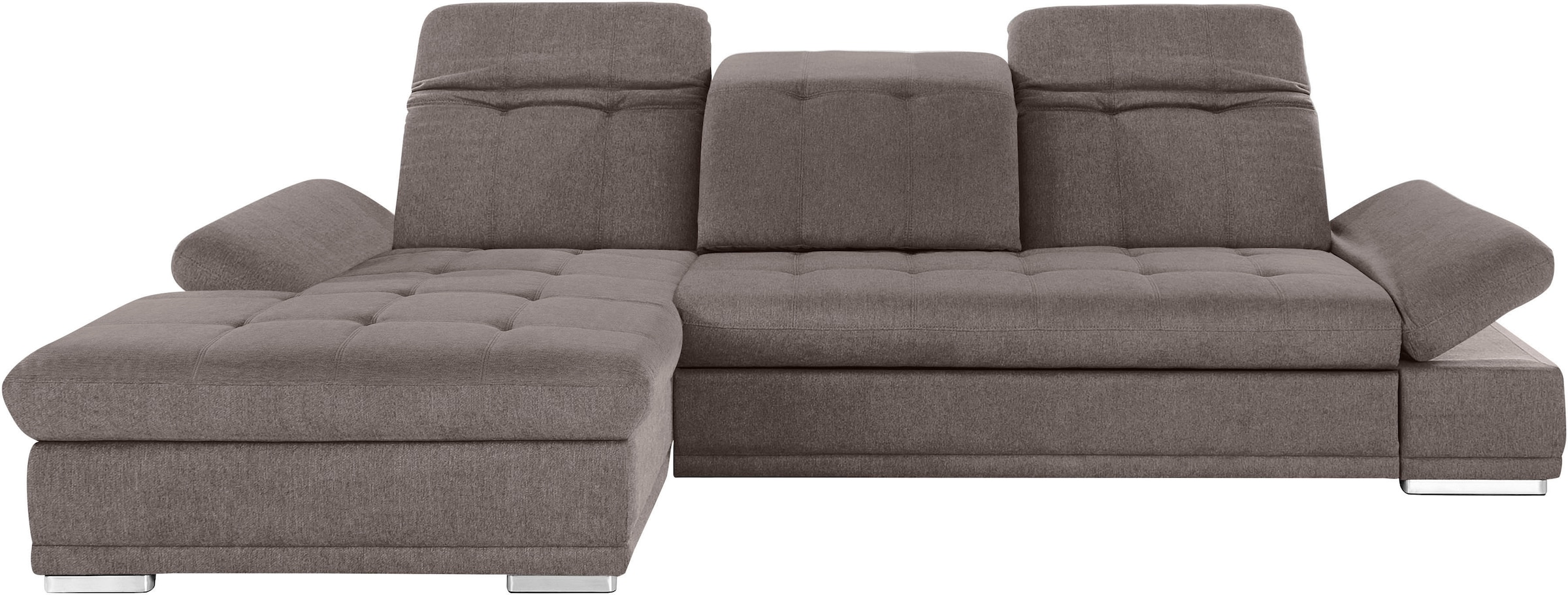 COTTA Ecksofa »Holiday L-Form mit Sitztiefen-, Armteil- und Kopfteilverstellung«, wahlweise mit Bettfunktion & Bettkasten