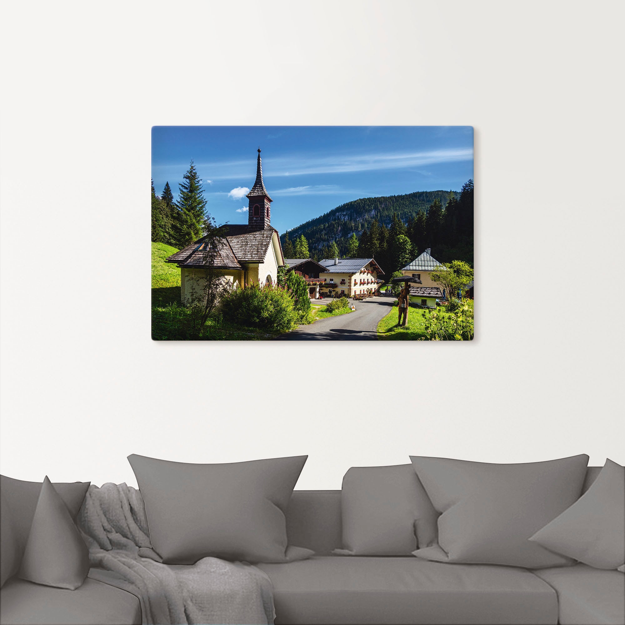 Artland Leinwandbild »Hirschbichl im Berchtesgadener Land«, Gebäude, (1 St.), auf Keilrahmen gespannt