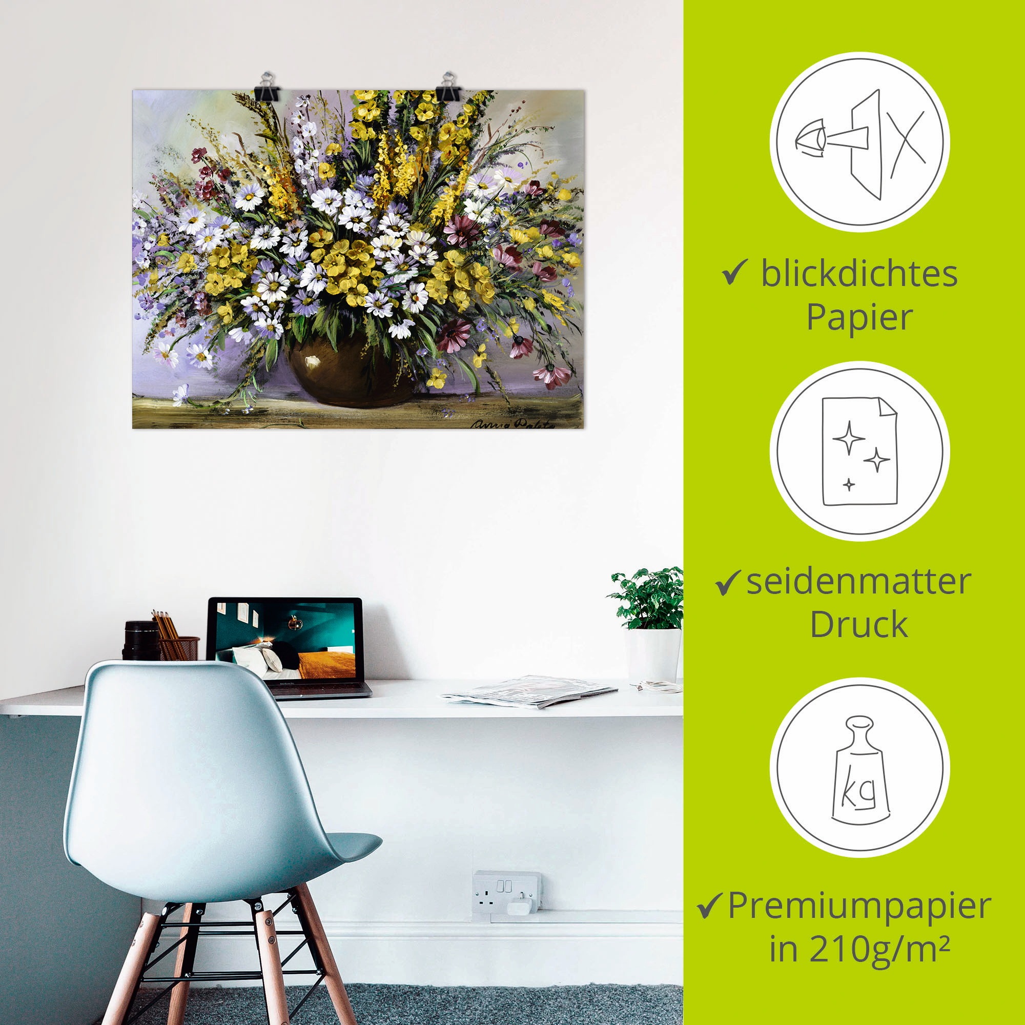 Artland Wandbild »Herrlichkeit von Gänseblümchen«, Blumen, (1 St.), als Leinwandbild, Poster in verschied. Größen