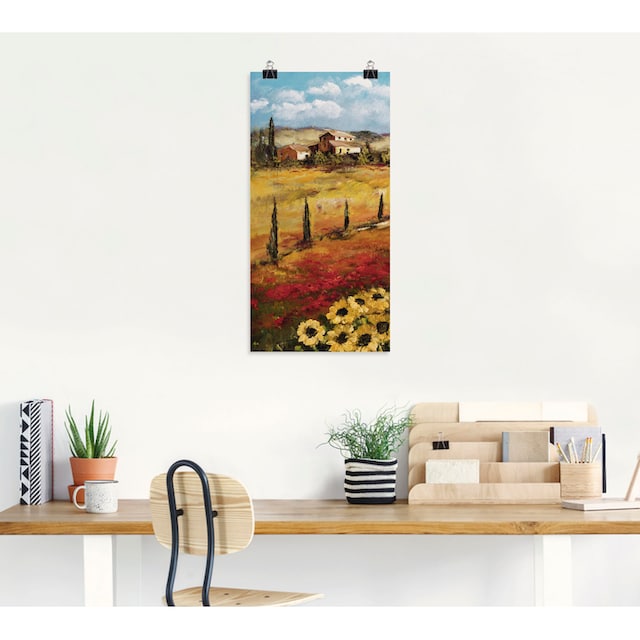 Artland Wandbild »Toskana«, Europa, (1 St.), als Leinwandbild,  Wandaufkleber oder Poster in versch. Größen auf Rechnung bestellen