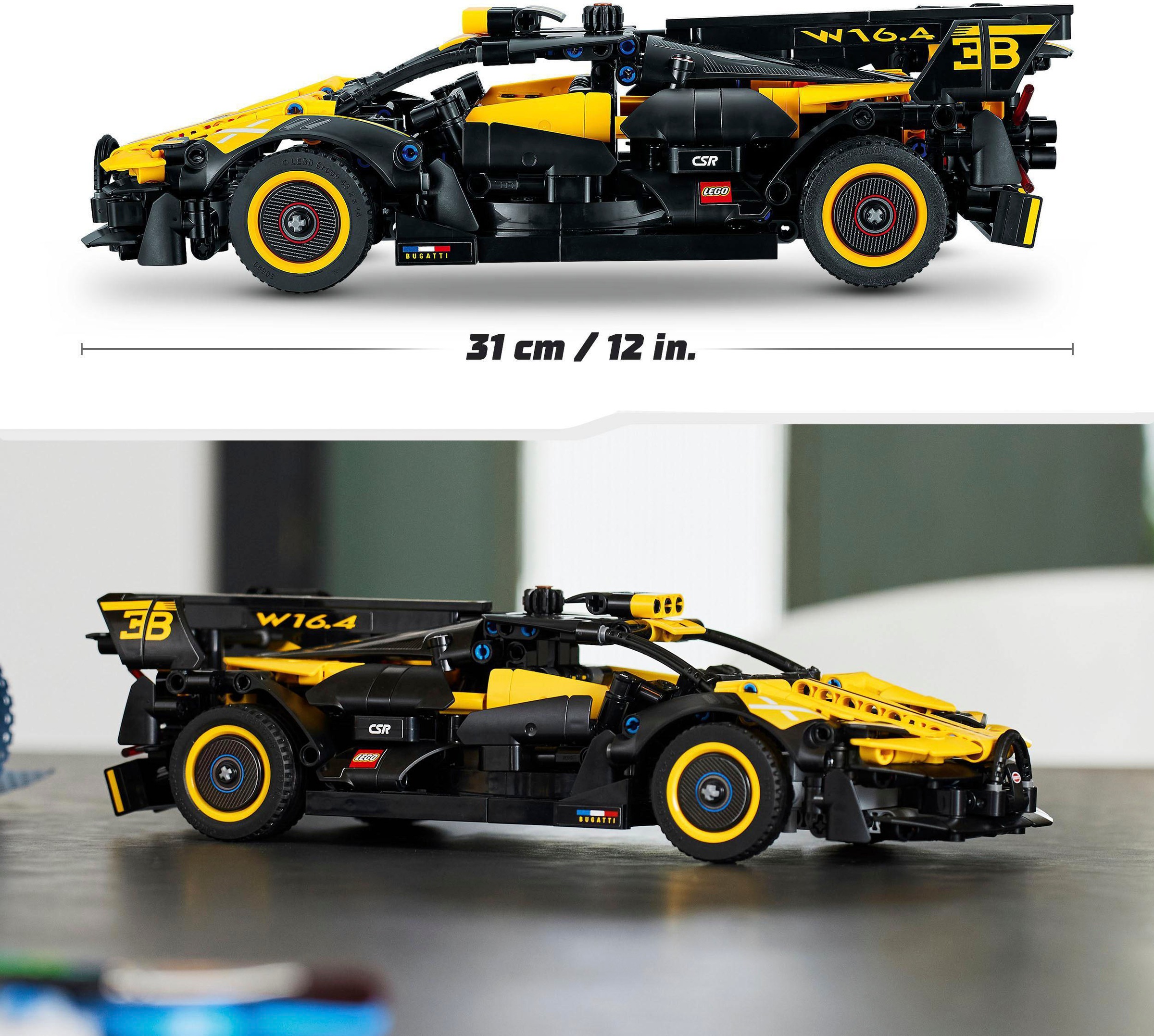LEGO® Konstruktionsspielsteine »Bugatti-Bolide (42151), LEGO® Technic«, (905 St.), Made in Europe