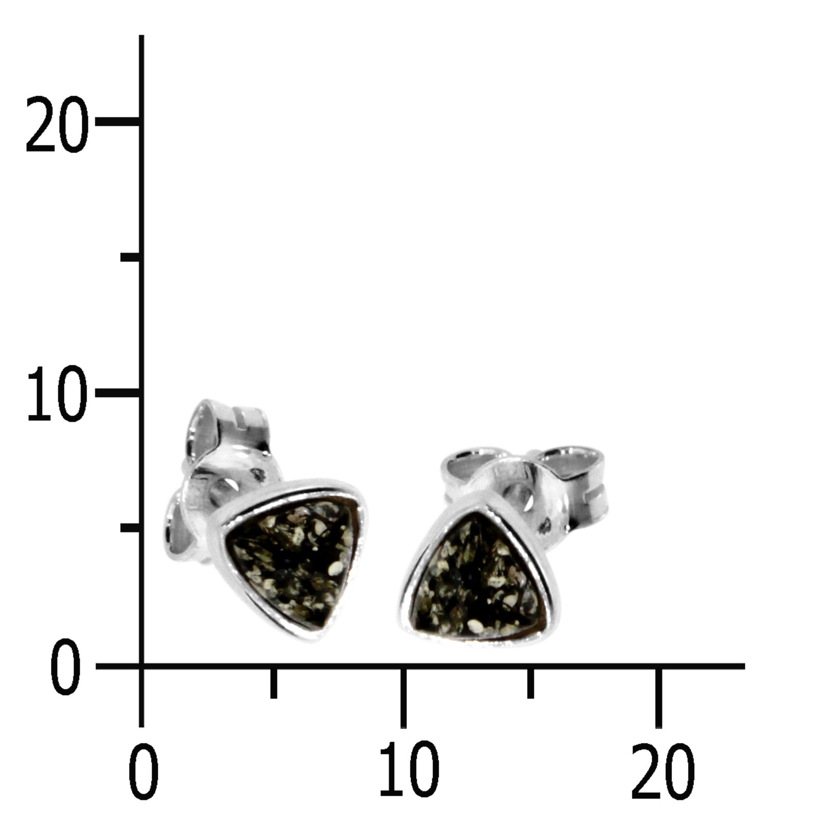 OSTSEE-SCHMUCK Paar Ohrstecker »Ostsee-Schmuck Ohrstecker Classic 5x5x5 mm«, (2 tlg.)
