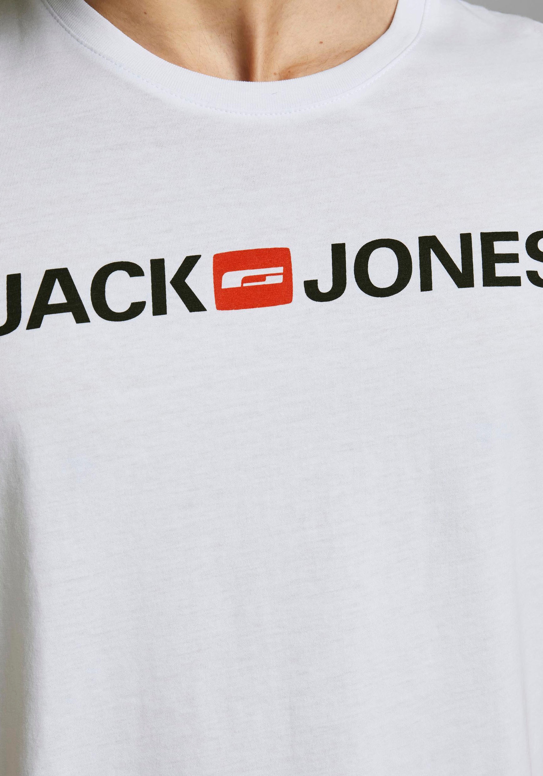 Jack & Jones T-Shirt »JJECORP   mit Print, vielseitig kombinierbar für den Alltag« Logodruck, modisch, regular fit, Baumwolle, Rundhals