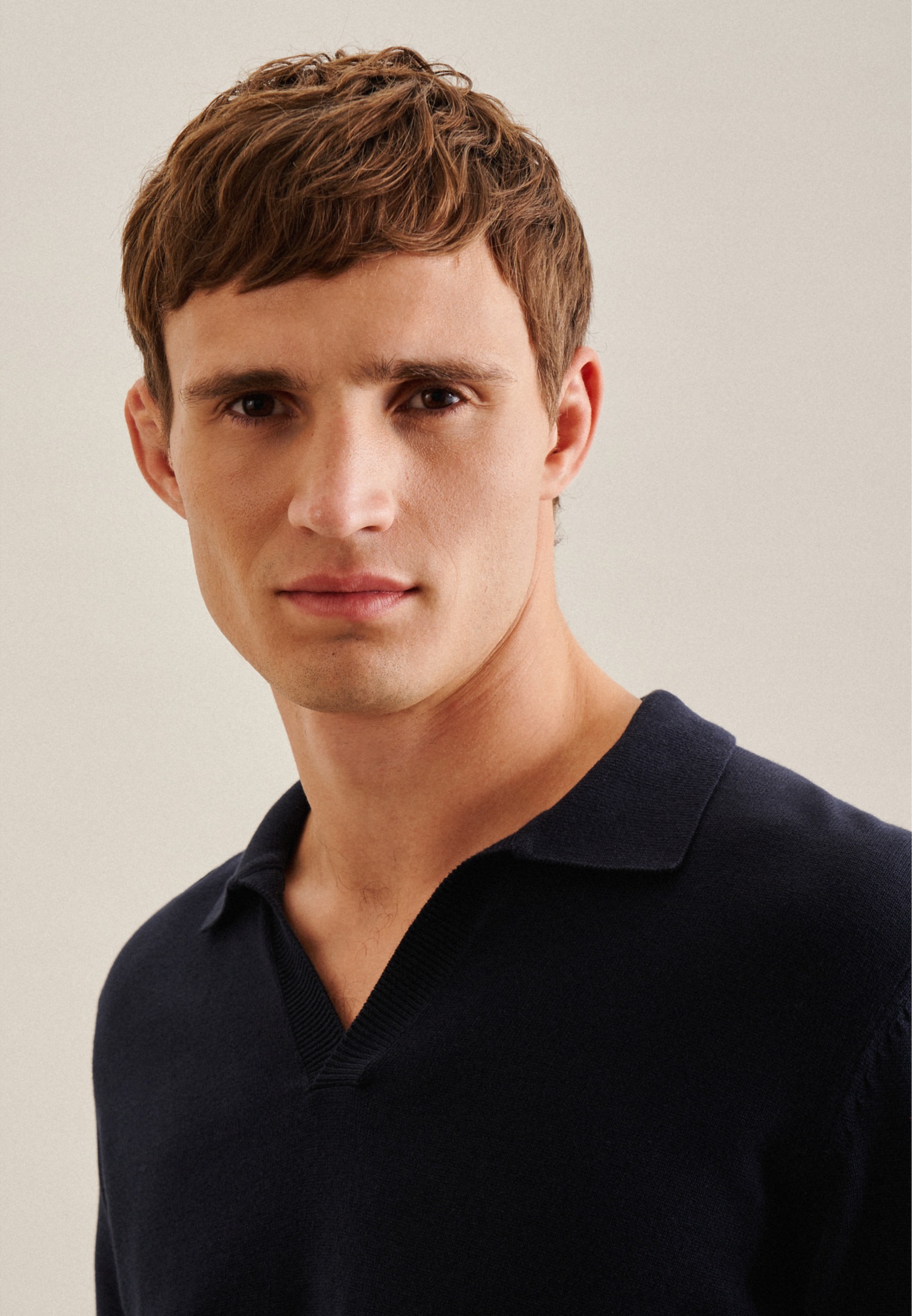seidensticker Strickpullover »Regular«, Langarm Kragen Uni