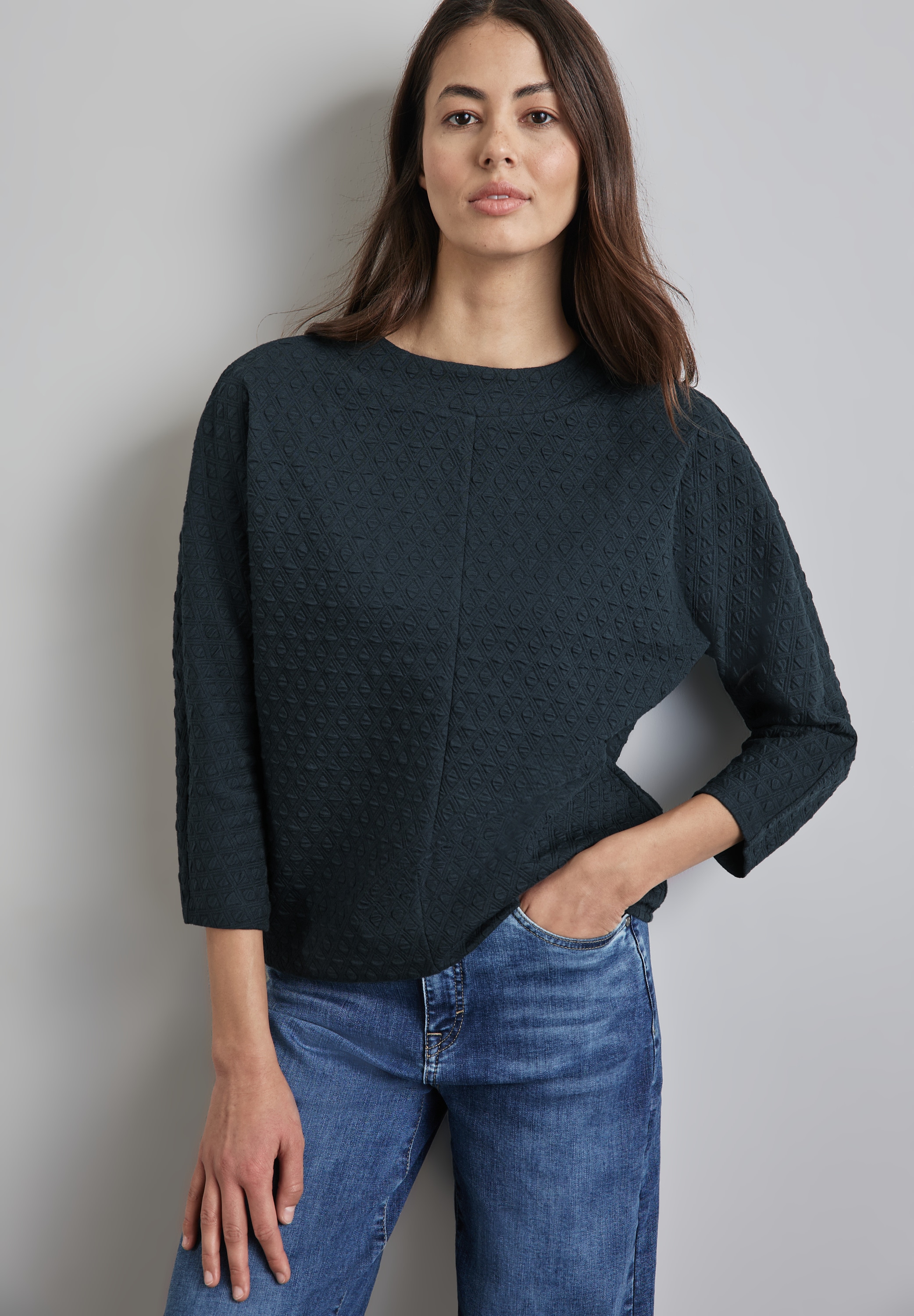 STREET ONE 3/4-Arm-Shirt, mit Strukturmuster