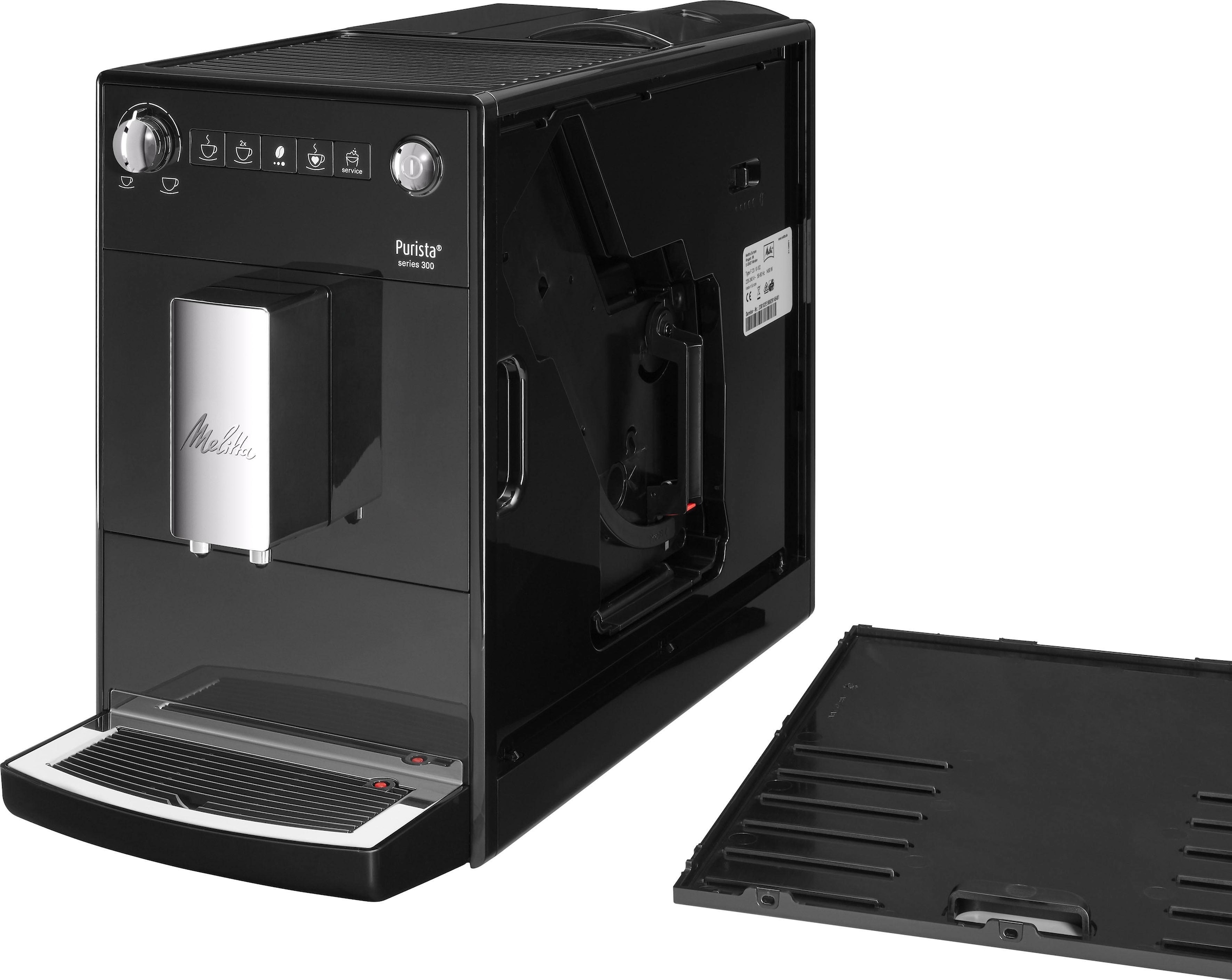 Melitta Kaffeevollautomat »Purista® F230-101, silber/schwarz«, Lieblingskaffee-Funktion, kompakt & extra leise