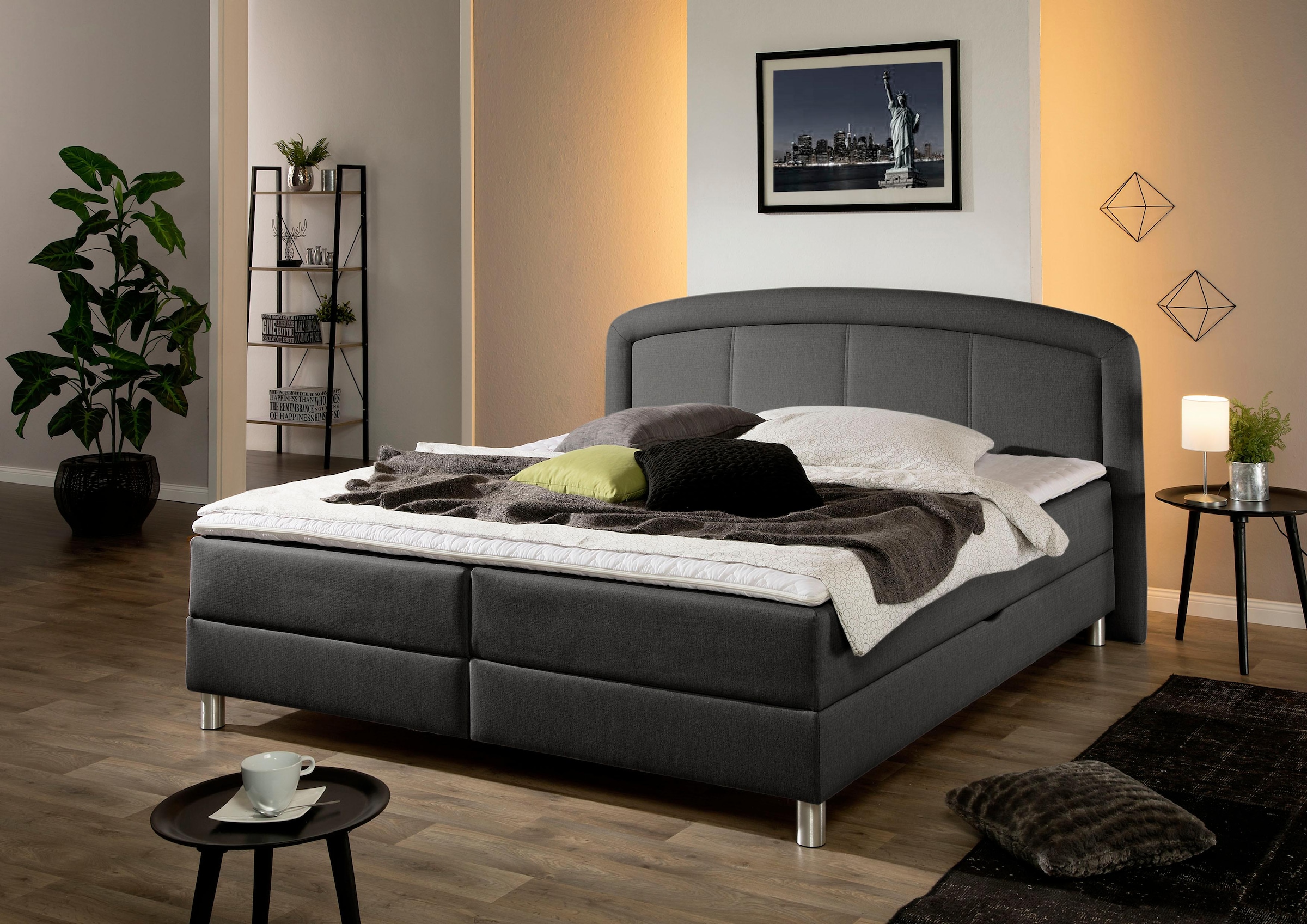 Maintal Polsterbett "Lucas" mit Bettkasten, in 4 Breiten und wahlweise 2 Ma günstig online kaufen