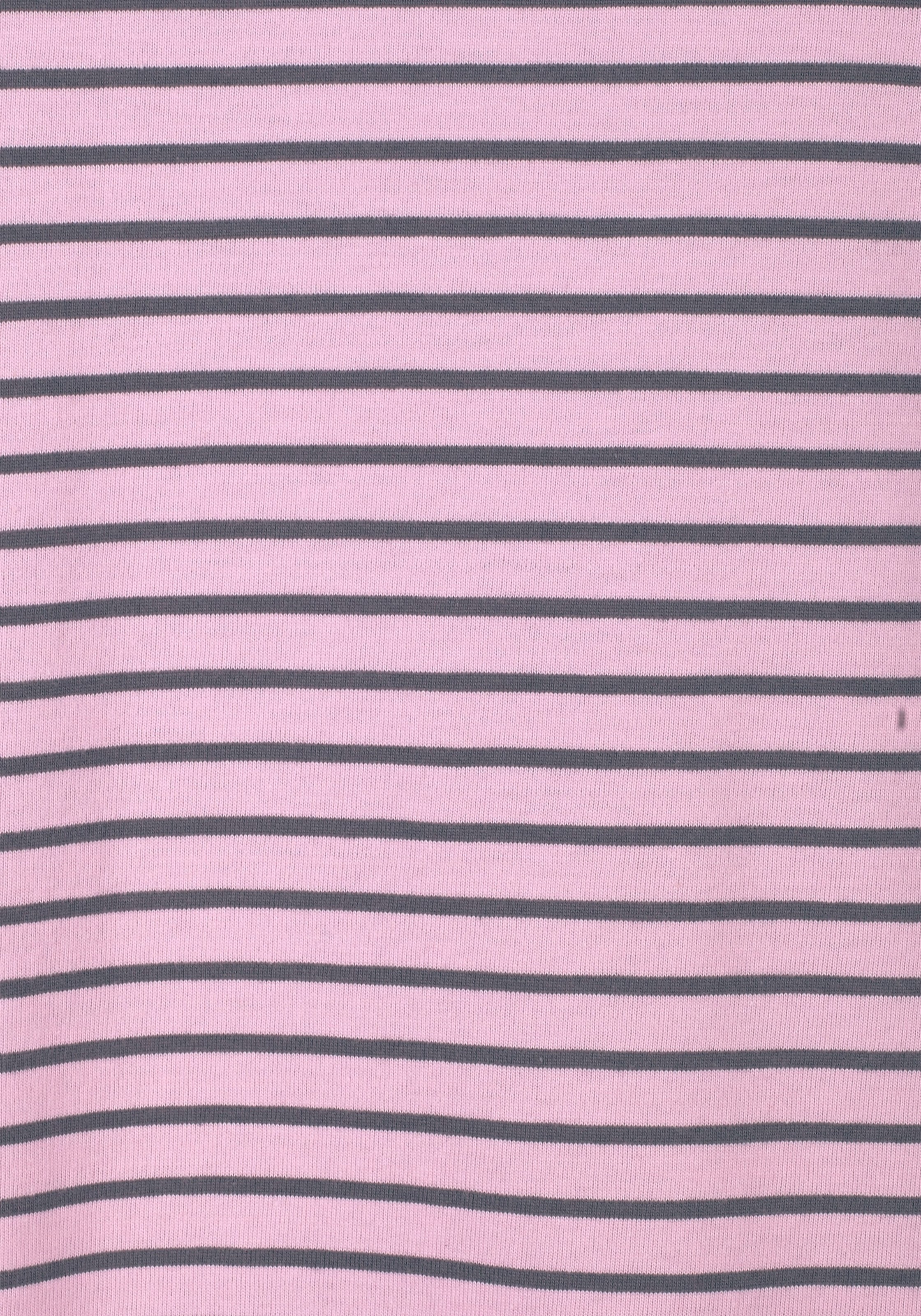 H.I.S Nachthemd in süßem Streifenlook mit Kräuselrändern