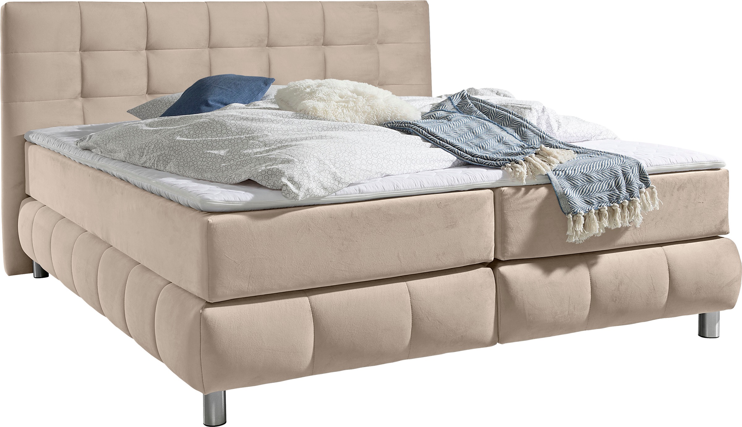 andas Boxspringbett "Salo" incl. Topper, 6 Breiten, 2 Härtegrade, TFK auch günstig online kaufen