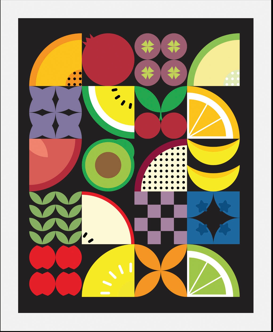 queence Bild »Fibi«, Obst-Obst Bilder-Essen-Lebensmittel-Kunst-Abstrakt-Art günstig online kaufen