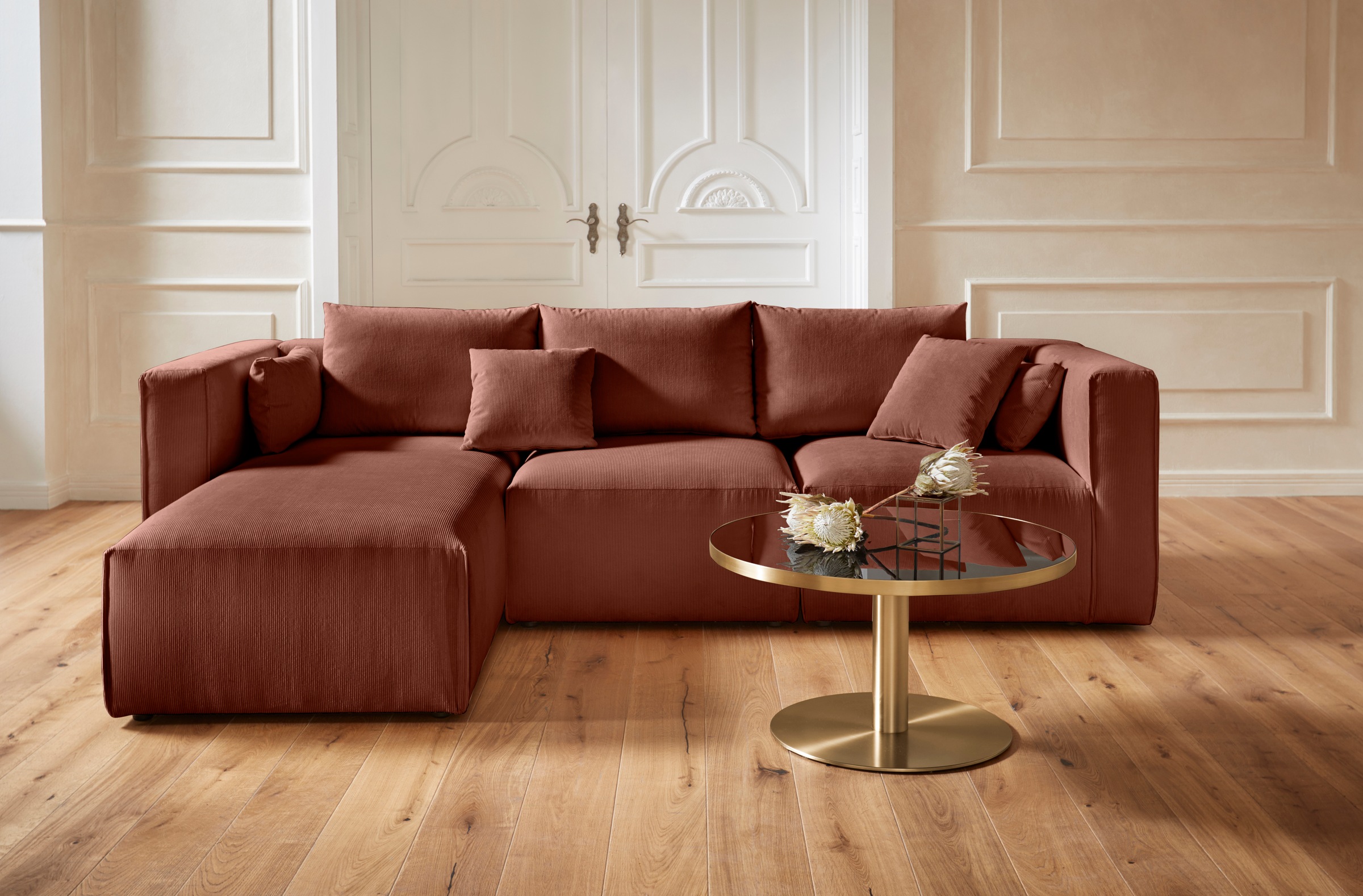 Home affaire Ecksofa "Comfine L-Form", zusammengesetzt aus Modulen, 3 Bezug günstig online kaufen