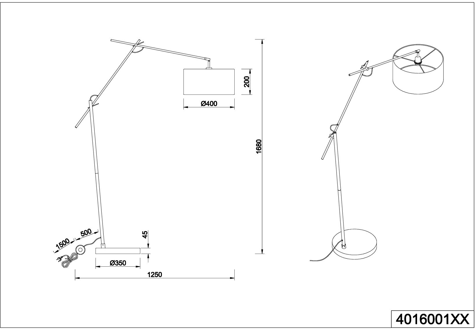 TRIO Leuchten Stehlampe »PONTE«, 168cm, frei online schwenkbar; Leuchtmittel flammig-flammig, kaufen E27 Höhe 1 wählbar