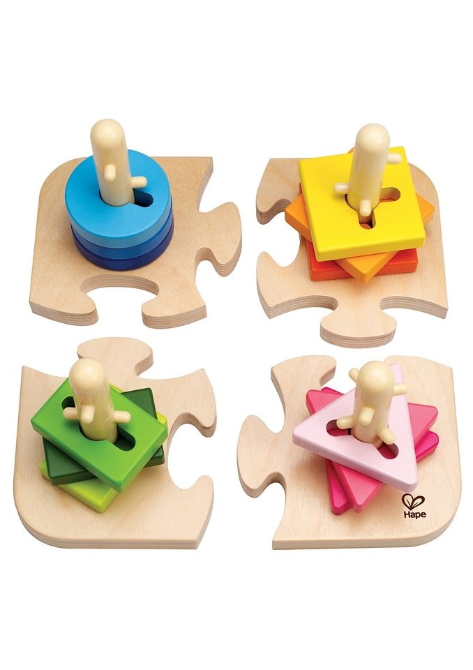 Hape Steckspielzeug, (Set, 16 tlg.)