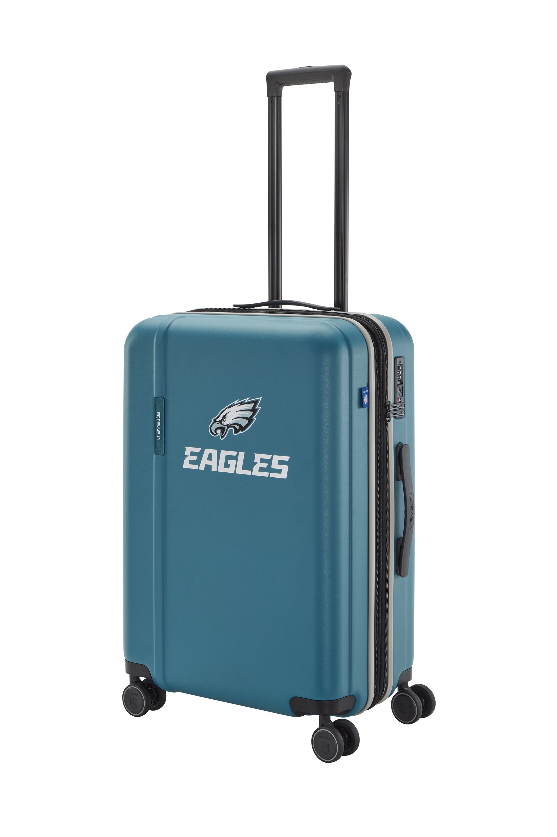 travelite Trolley »travelite x NFL Koffer Hartschale« 69 l 4 Rollen mit TSA-Schloss und 4 Doppelrollen – offizielles NFL-Teamdesign