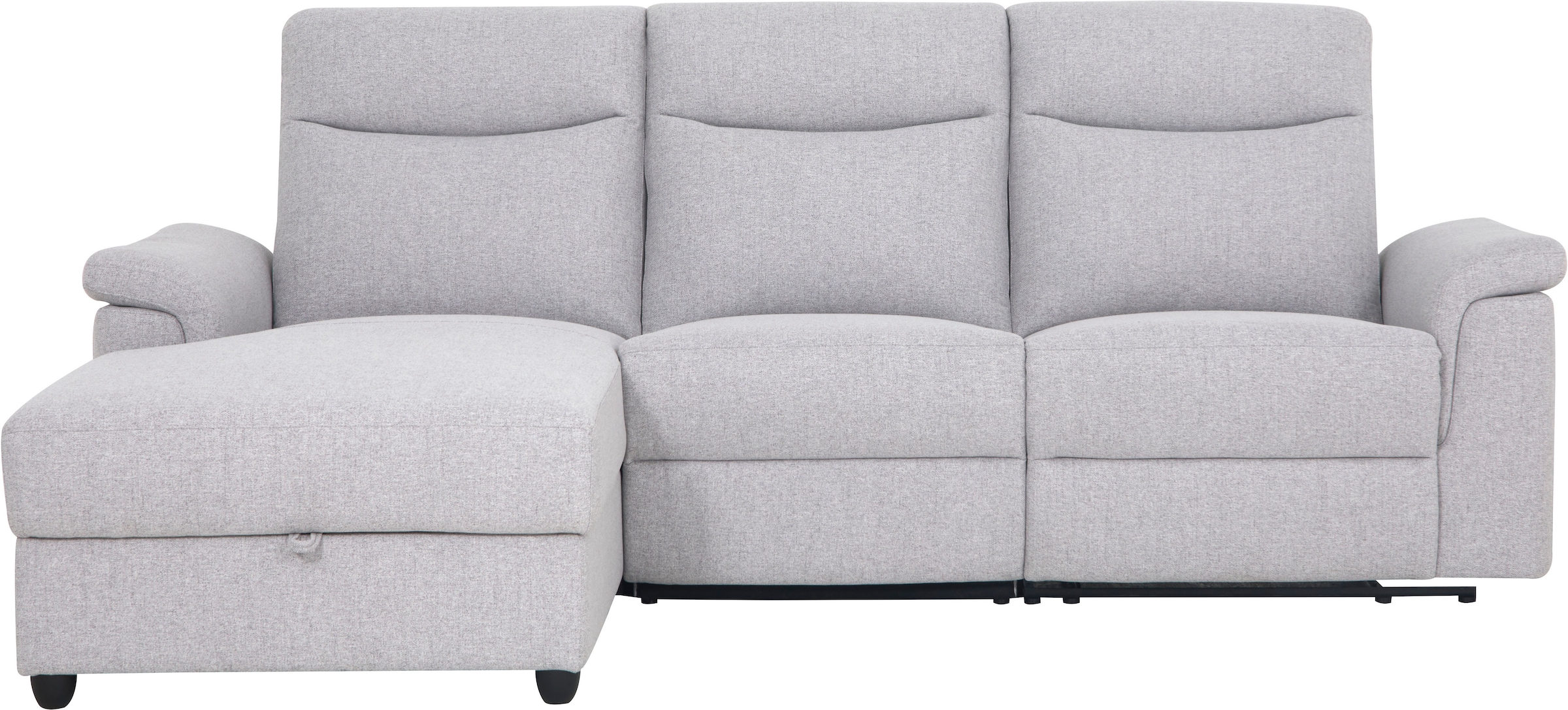 Home affaire Ecksofa »BRIONNE, L-Form, 255cm, manuelle u. elektrische Funktion (USB A/C),«, Liegefunktion, Stauraum, Federkernpolsterung, Webstoff