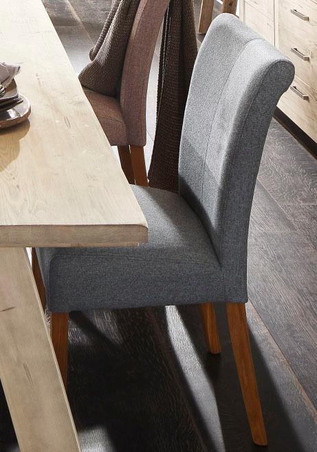 Home affaire Esszimmerstuhl »Queen Polsterstuhl BESTSELLER«, (Set), 6 St., Webstoff, verschiedene Bezüge, Gestell Massivholz