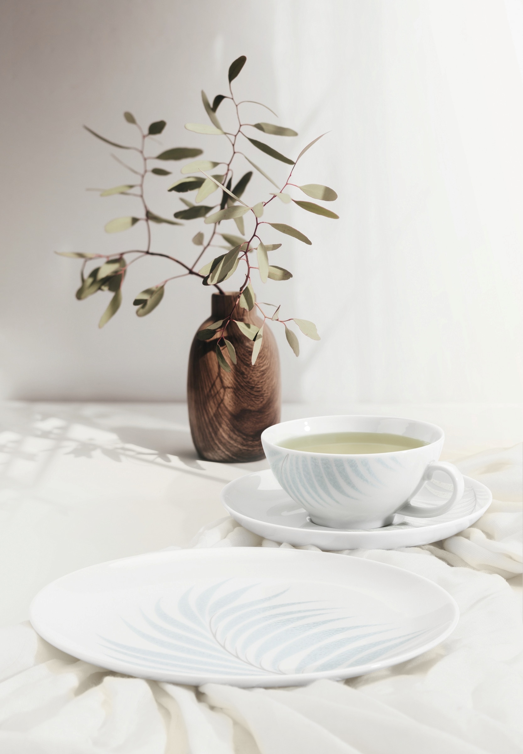 Seltmann Weiden Teeservice »Geschirr-Set, 18 Teile, Liberty Mediterranean, klein«, (Set, 18 tlg., 6x Teeobertasse klein 0,14 l, 6x Teeuntertasse 13 cm, Brotteller), Tassen, Untertassen, Teller, Made in Germany,18 Teile, für 6 Personen