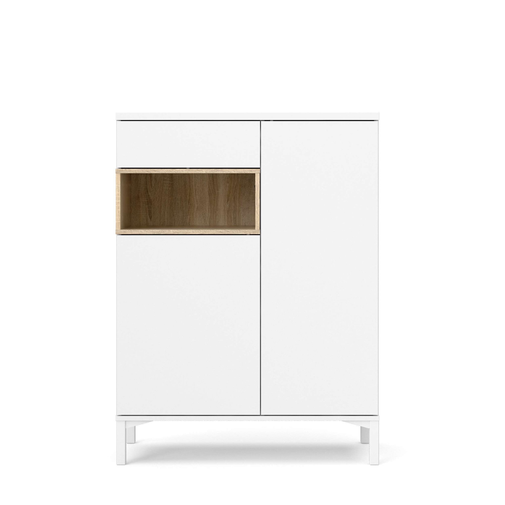 INOSIGN Highboard »Roommers, Anrichte, Stauraum, Sideboard«, Kommode, Höhe 118 cm, Breite 88,7 cm, 1 offenes Fach mit Rahmen-Optik