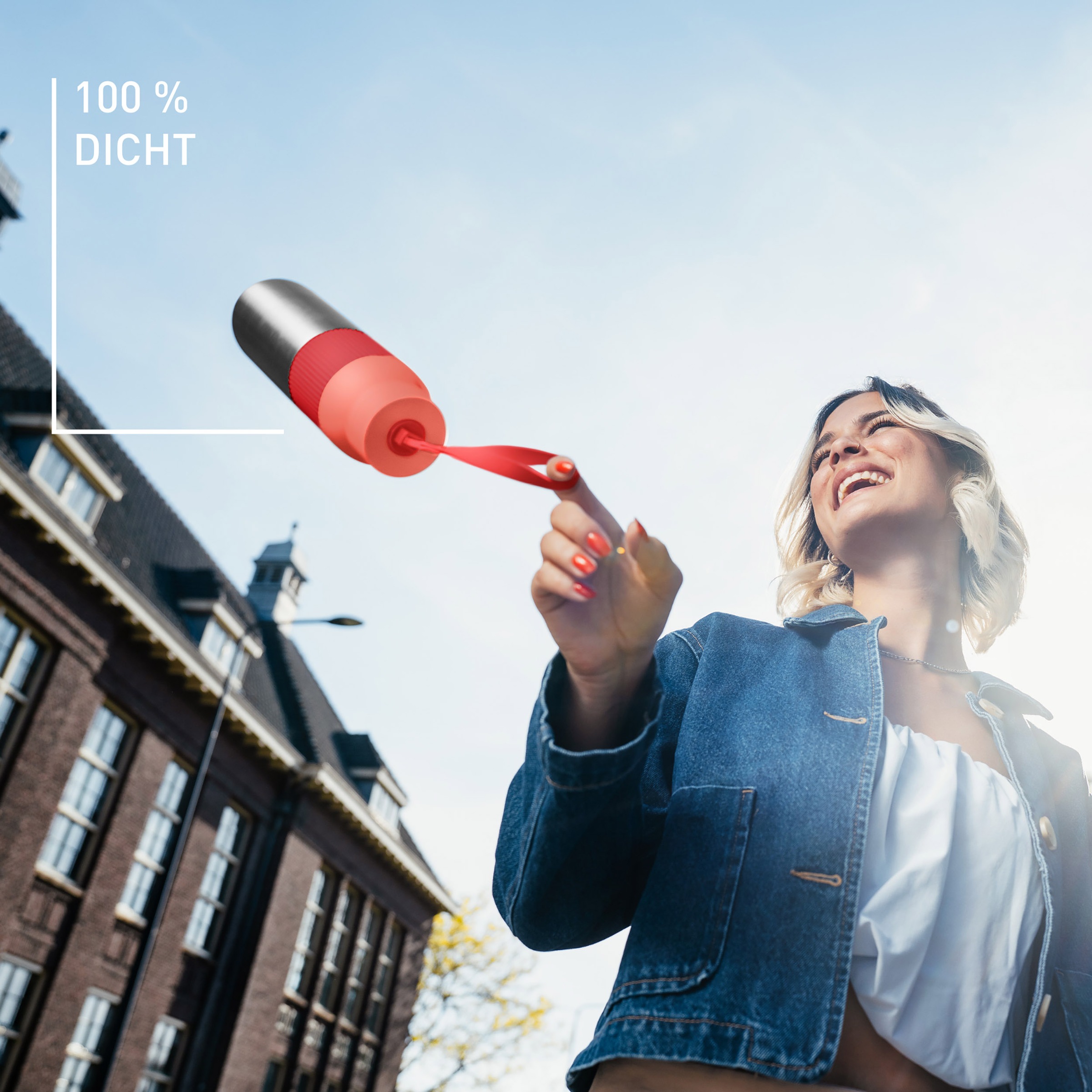 Emsa Isolierflasche »beYou Twist« mit integriertem Sieb und Trageband, 100% dicht, spülmaschinengeeignet