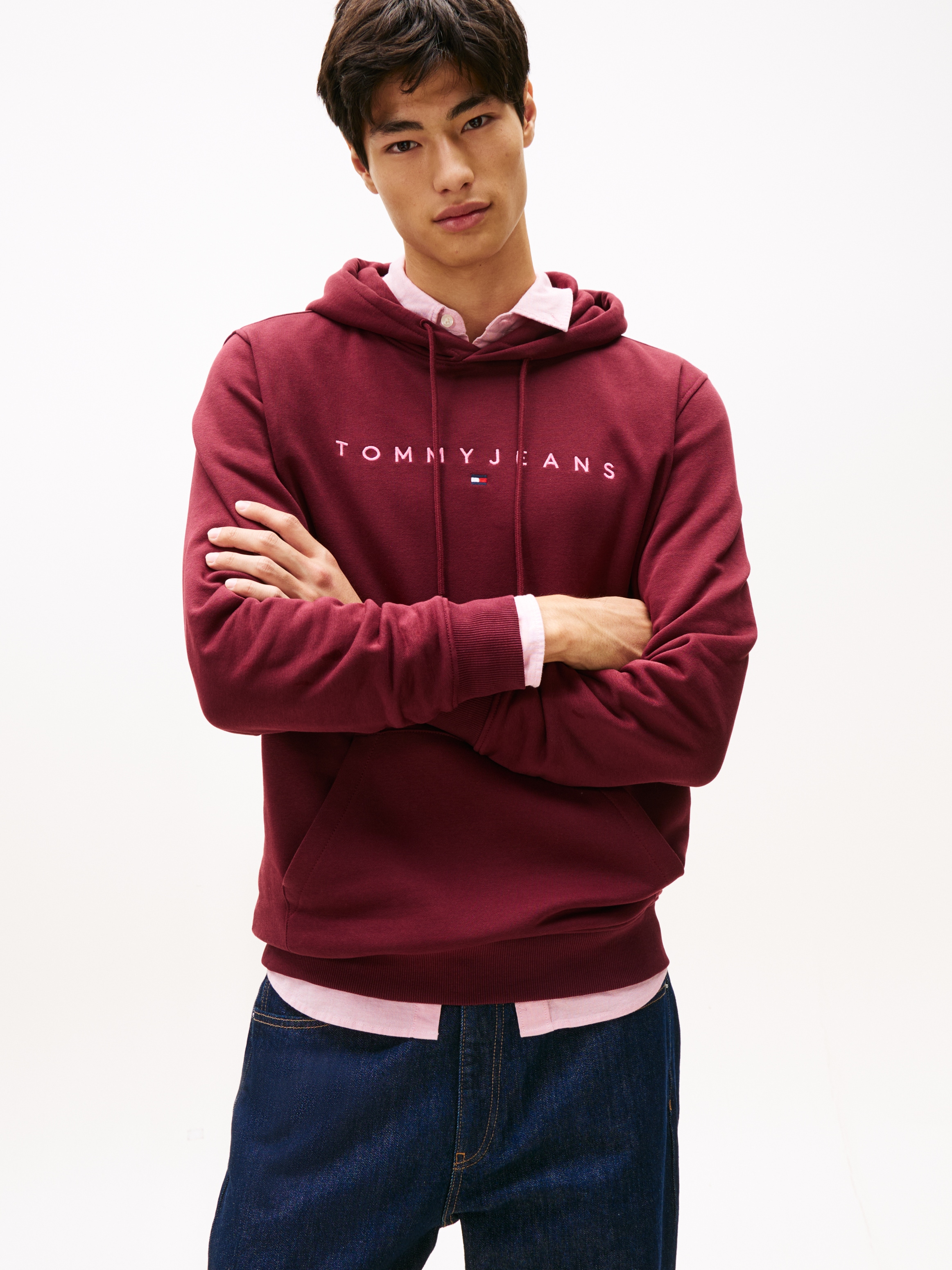 Tommy Jeans Hoodie »TJM REG LINEAR LOGO HOODIE EXT«, mit Logo-Stickerei
