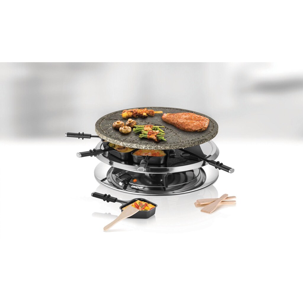Unold Raclette und Fondue-Set »Multi 4 in 1 - 48726«, 8 St. Raclettepfännchen, 1300 W