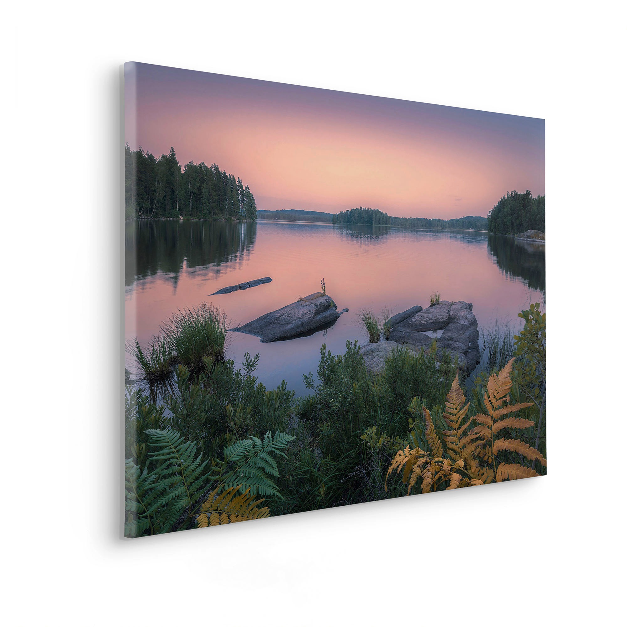Komar Leinwandbild »Swedish Blues - Größe 90 x 60 cm«, Baum-Blätter-Natur-Berge-Blumen-Foto-Jahreszeiten-Landschaft-Meer-Strand-Palmen, (Packung, 1 St.), Keilrahmenbild mi Echtholzrahmen