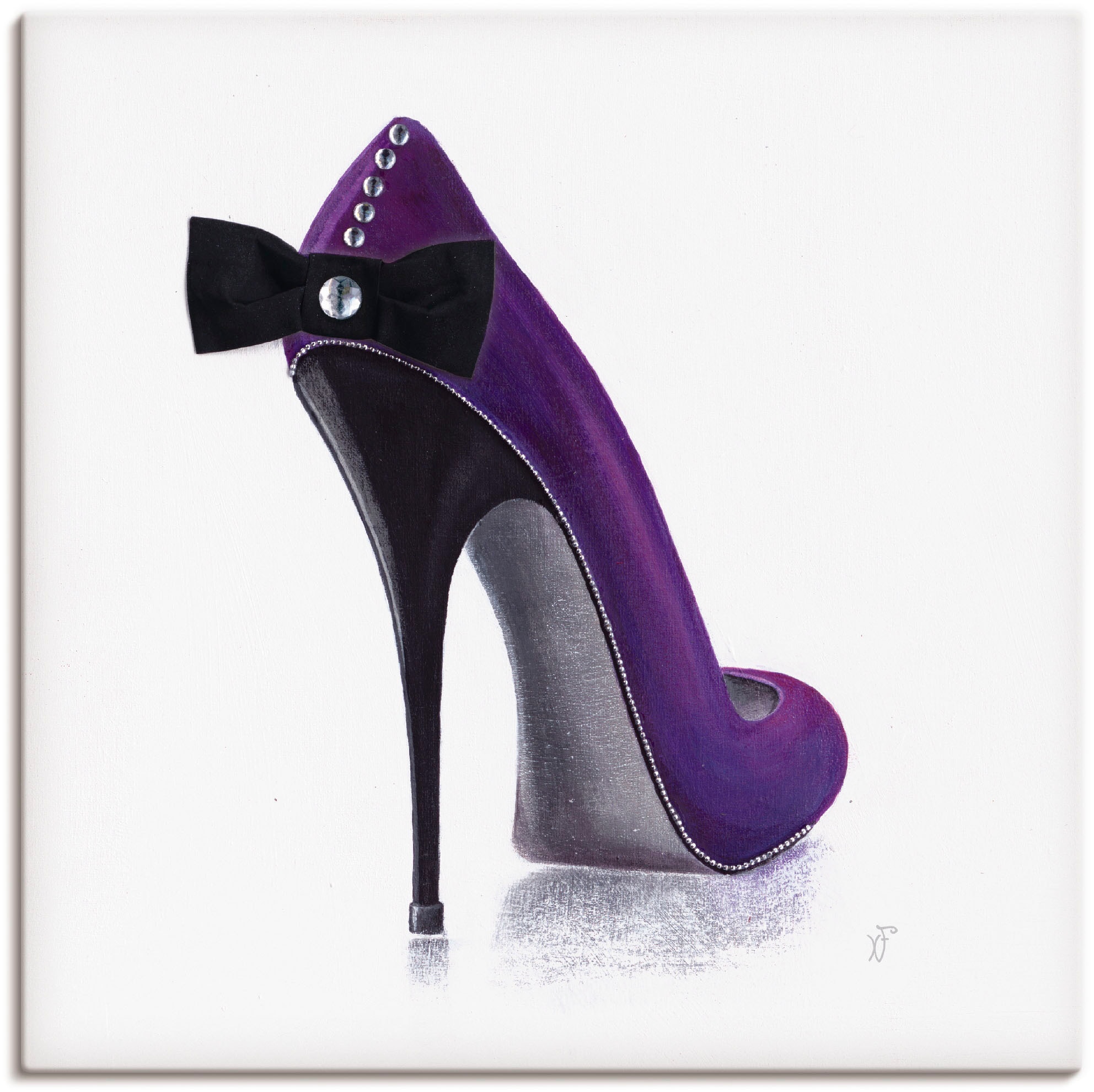 Artland Leinwandbild »Damenschuh - Violettes Modell«, Modebilder, (1 St.), günstig online kaufen