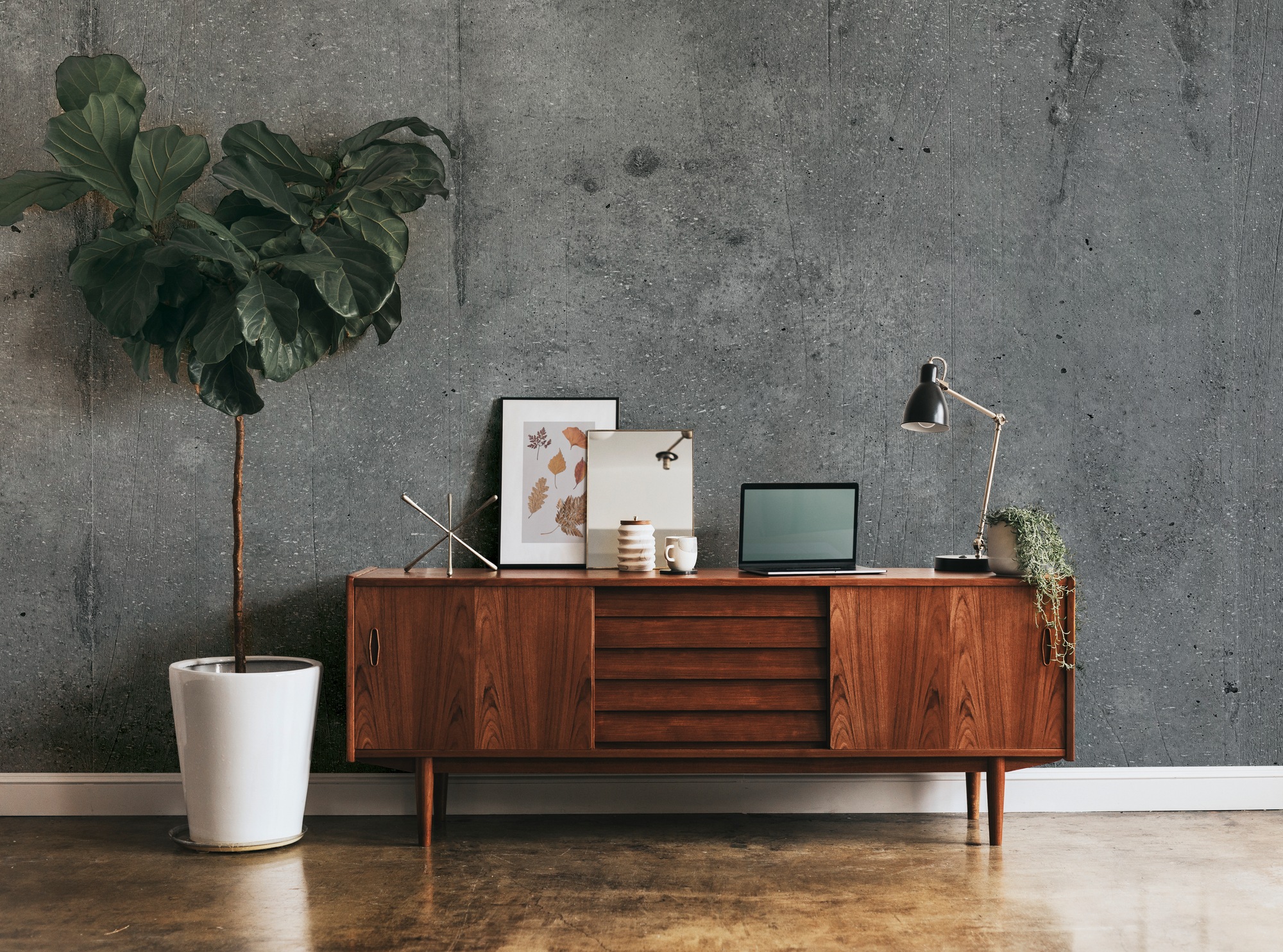 A.S. Création Vliestapete »Fototapete Betonoptik Dunkelgrau Used Look« matt günstig online kaufen