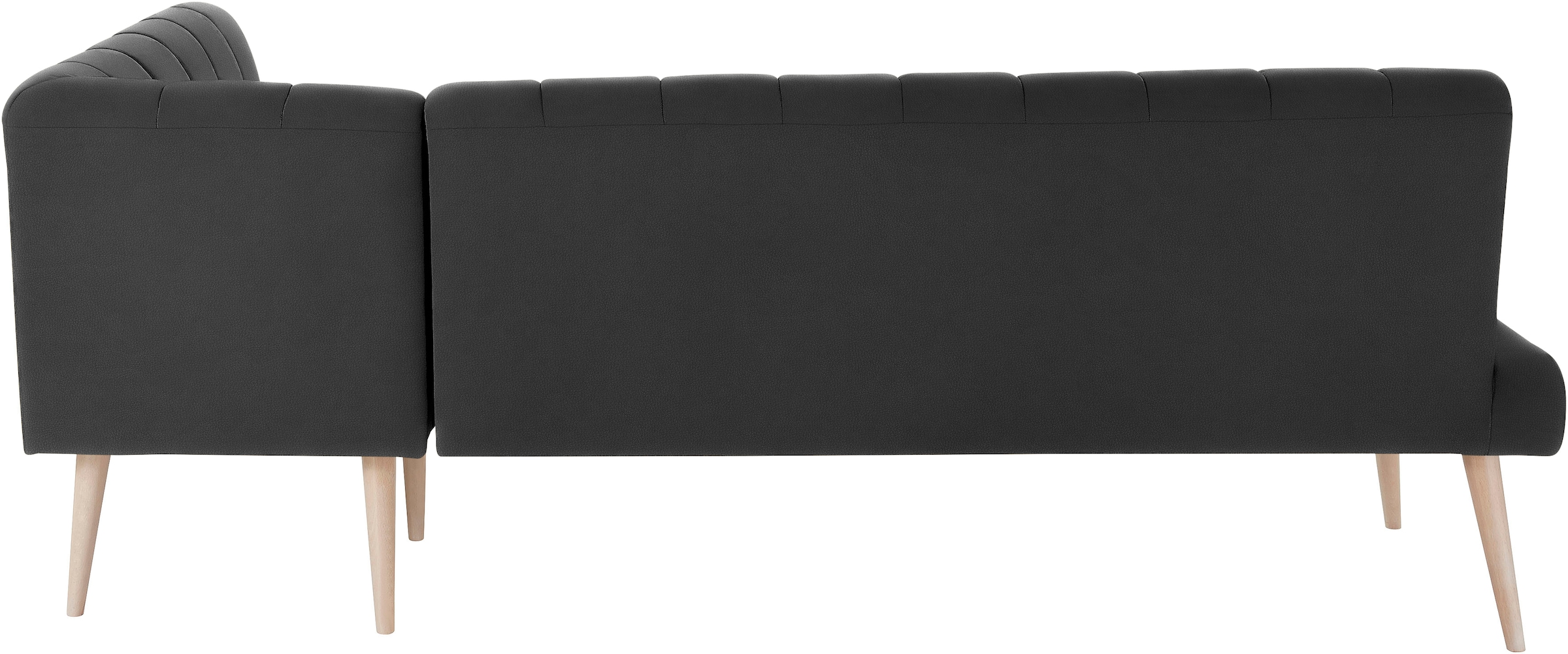 exxpo - sofa fashion Eckbank »Costa, moderne Rückensteppung, bequem und elegant, hoher Holzfuß«, hochwertig verarbeitet, Frei im Raum stellbar