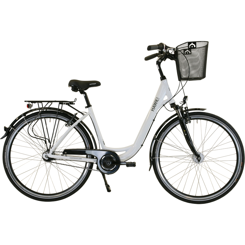 HAWK BIKES Cityrad »City Wave Deluxe Plus White« 7 Gang Shimano Nexus Schaltwerk für Damen und Herren weiß