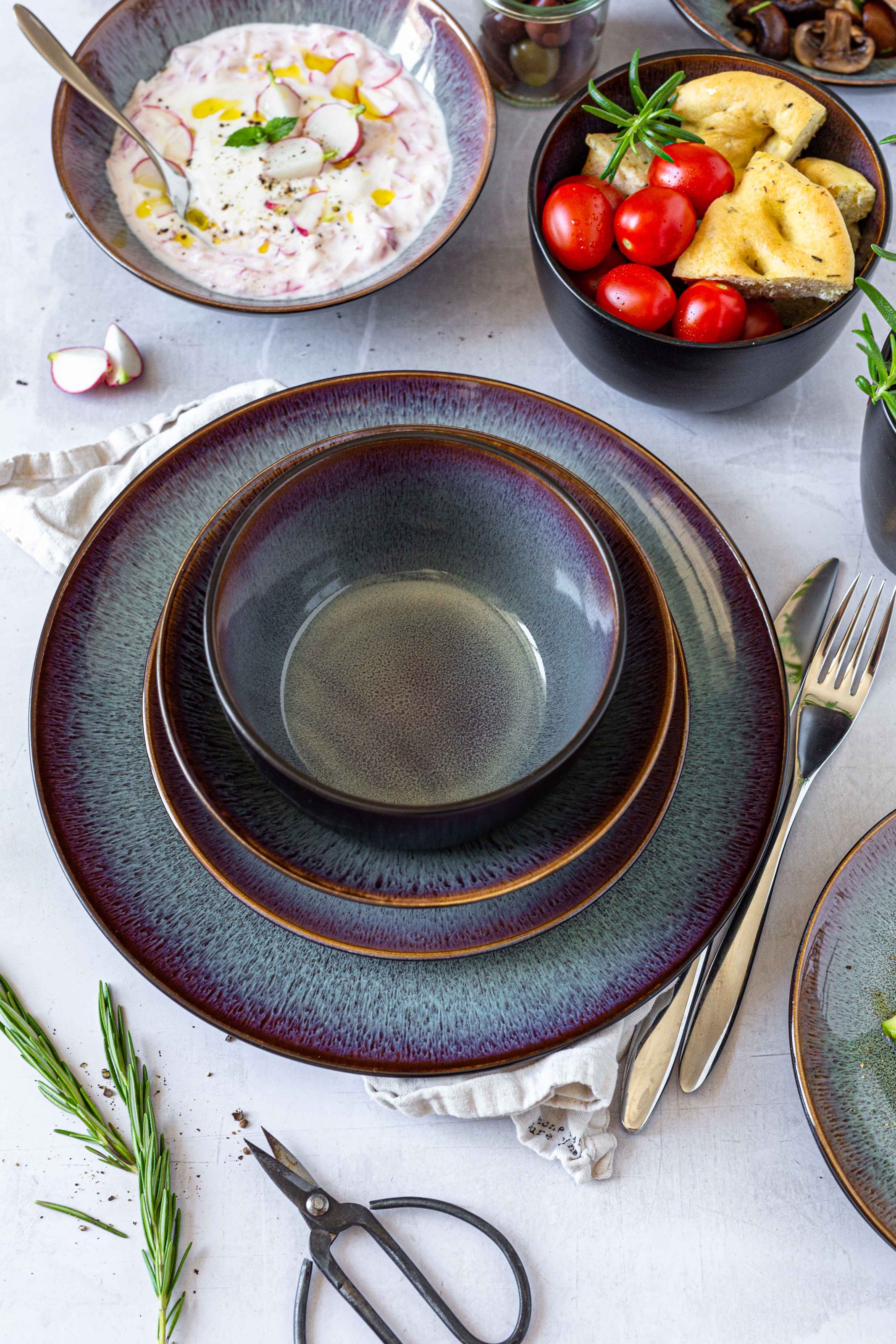 MÄSER Suppenteller »TEONA, Suppenteller-Set, Steinzeug« günstig online kaufen