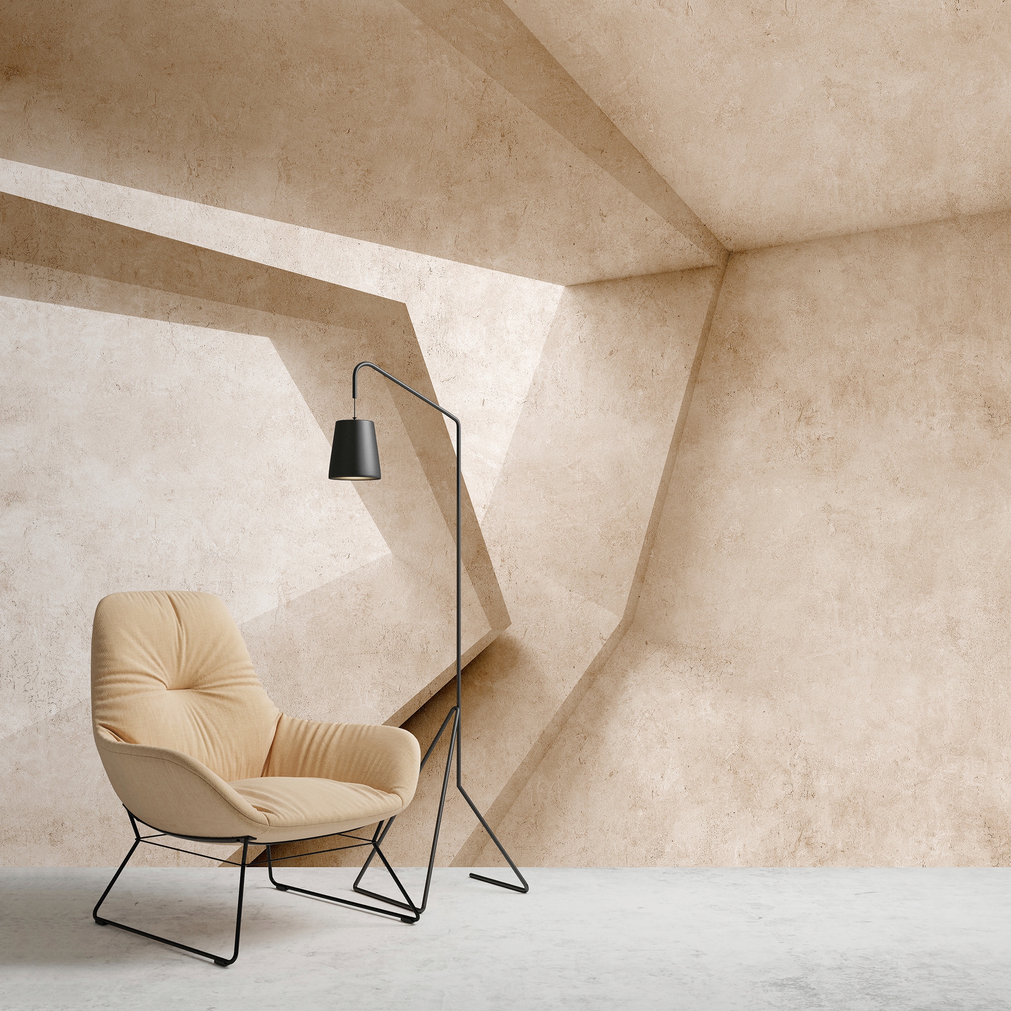 living walls Fototapete »Walls by Patel Futura« glatt 3D Fototapete futura 4,00 m x 2,70 m 200 g Vlies Premium Tapete