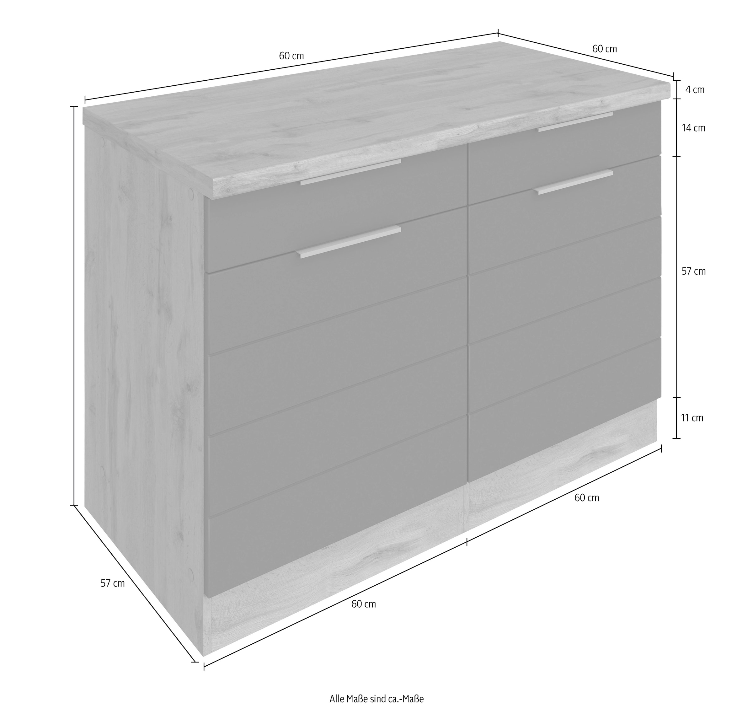 HELD MÖBEL Unterschrank »Luhe«, 120 cm breit, für viel Stauraum, MDF-Fronten  mit waagerechter Lisene jetzt im %Sale