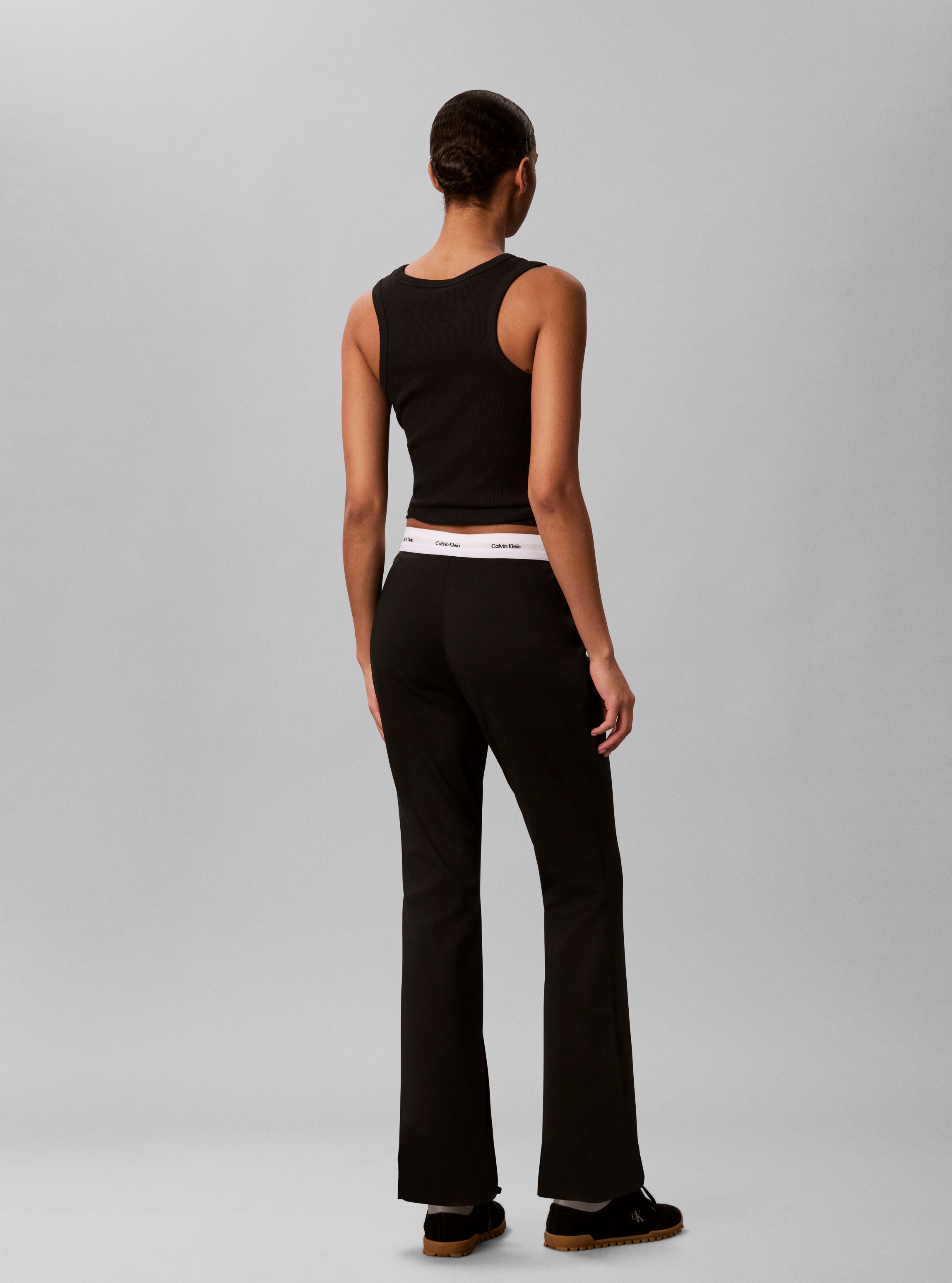 Calvin Klein Jeans Bootcuthose »Ponte Logo WB Tailored Flare«  Regular fit, Logoschriftzug