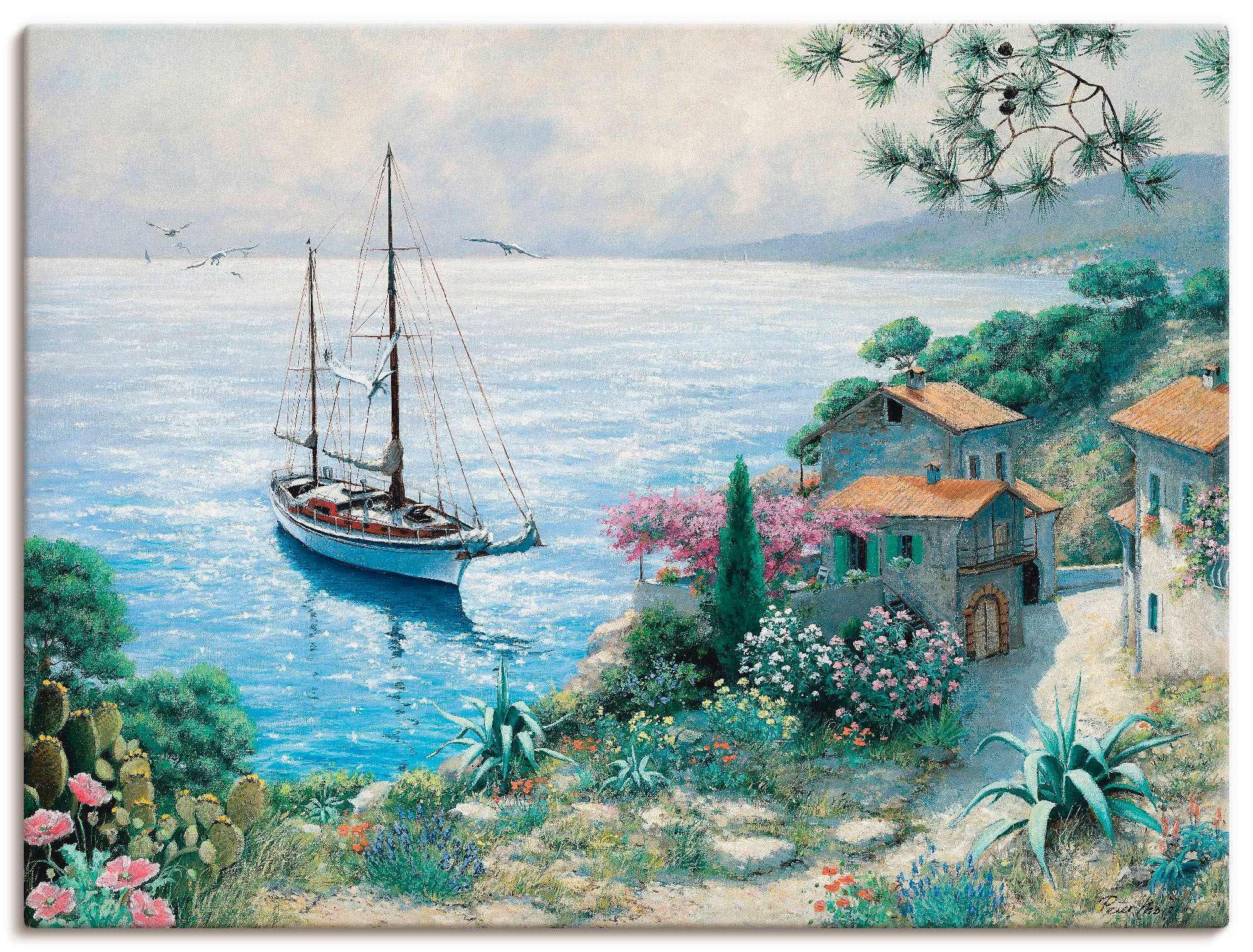 Artland Wandbild »Die Bucht«, Boote & Schiffe, (1 St.), als Leinwandbild, W günstig online kaufen
