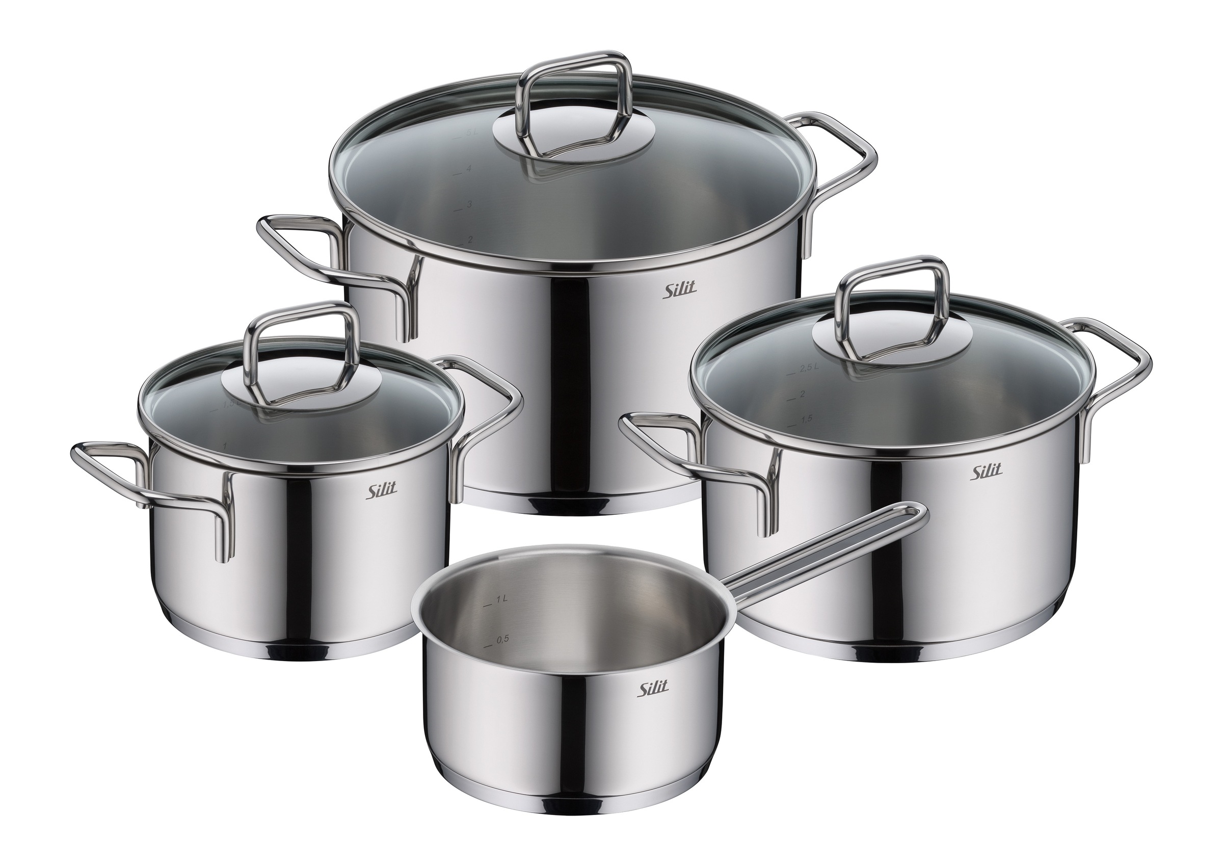 Silit Topf-Set »Extra Cook Induktion, Kochgeschirr-Set mit Glasdeckel, Inne günstig online kaufen