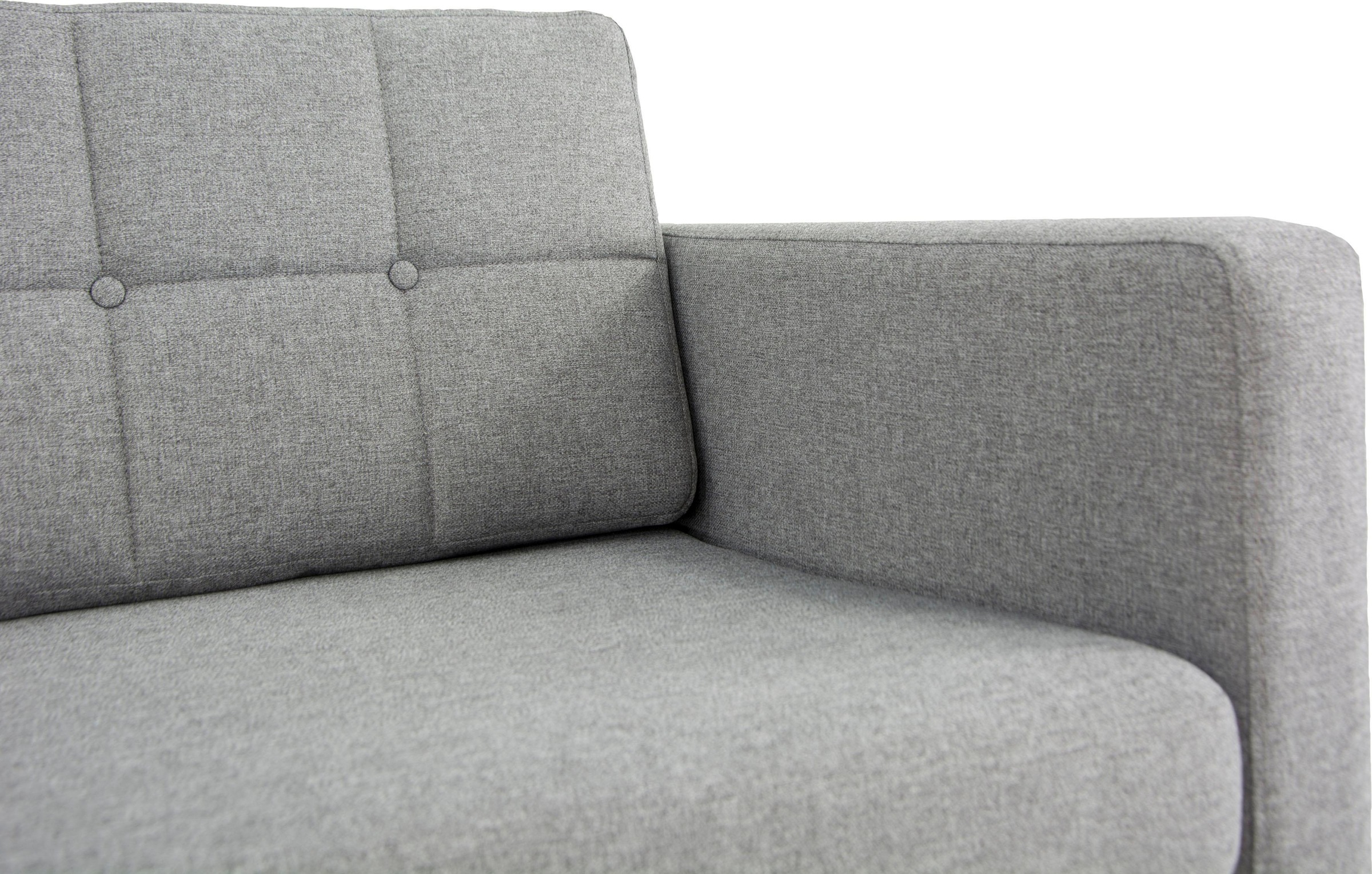 Home affaire 3-Sitzer »Brest«, mit Knopfheftung und Steppung im Rücken, geradliniges Design