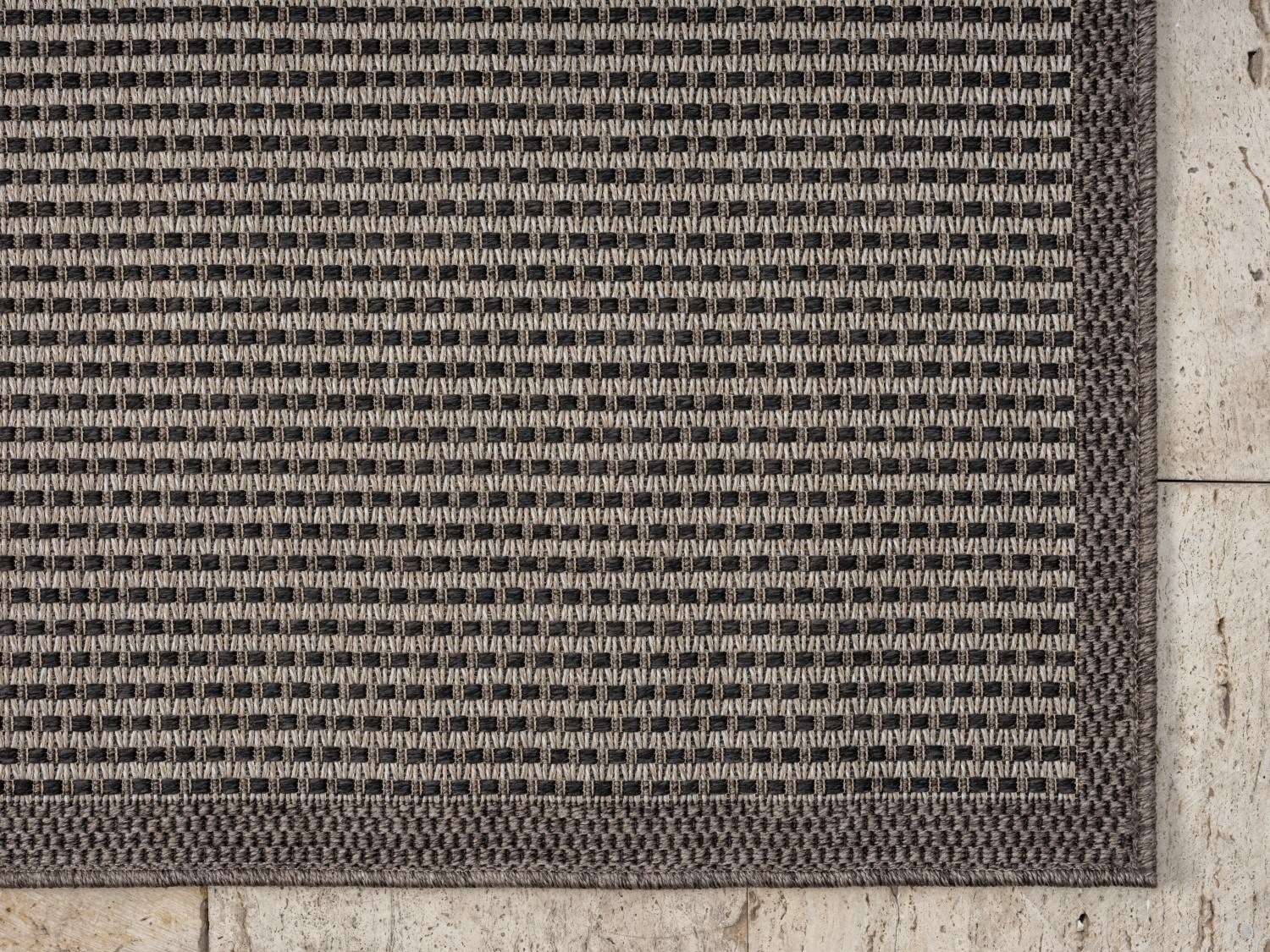 Myflair Möbel & Accessoires Teppich »Natura Lagerräumung«, rechteckig, 6 mm Höhe, Uni Farben, mit Bordüre, Outdoor geeignet, Balkon, Terrasse