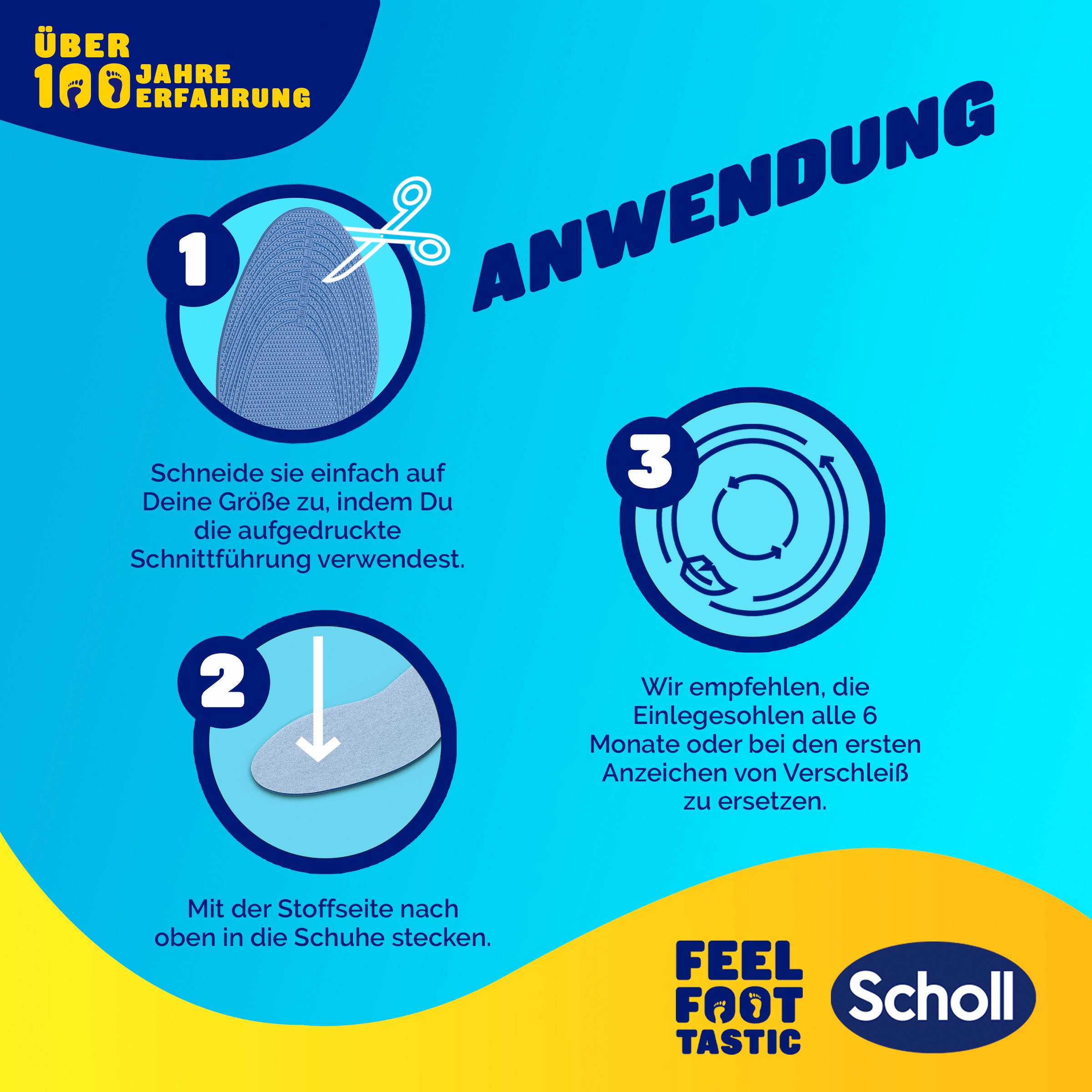Scholl Einlegesohlen »stoßdämpfende Einlegesohlen«, (Packung, extra dünn, 1 Paar)