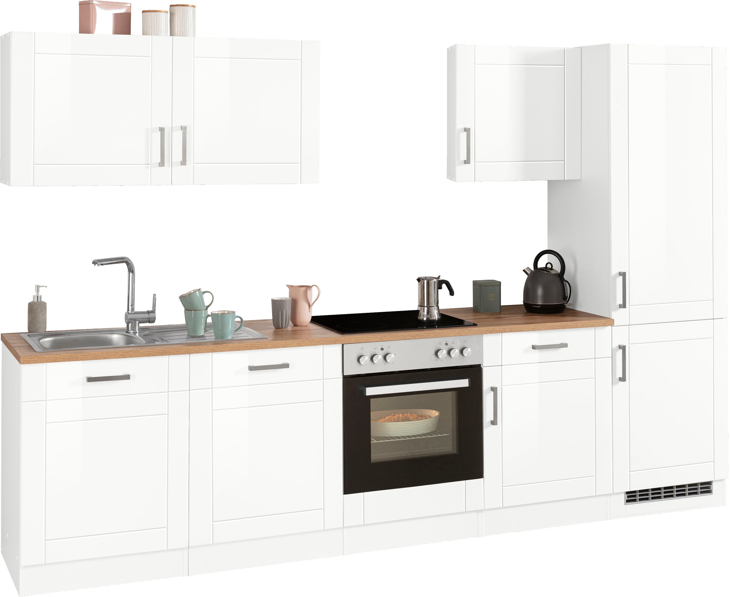 KOCHSTATION Küchenzeile »KS-Tinnum« ohne E-Geräte, Breite 300 cm