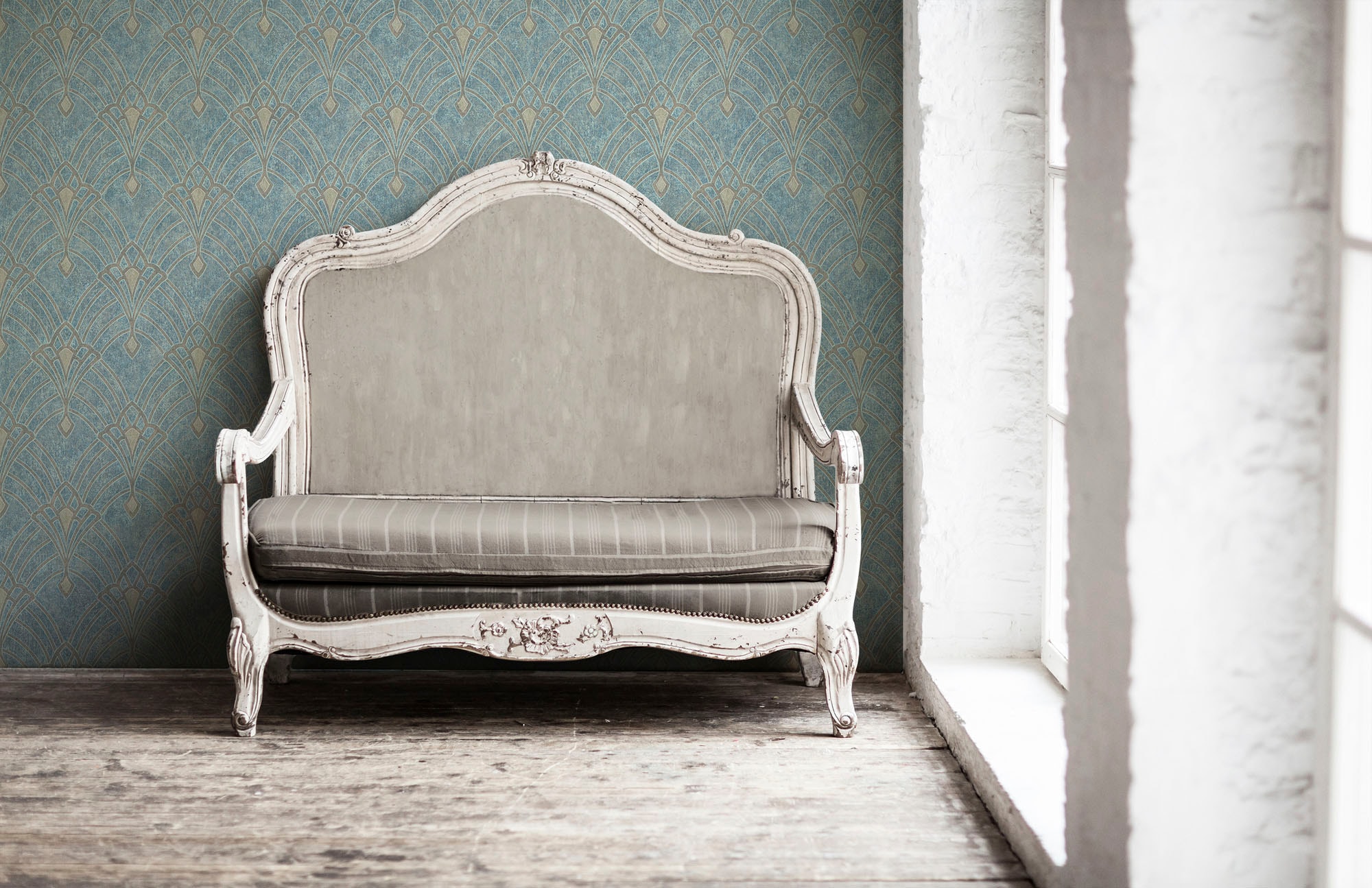 living walls Vliestapete »Mata Hari«, orientalisch-Barock-ornamental, Tapete Orientalisch Tapeten Wohnzimmer Schlafzimmer Küche lau raun