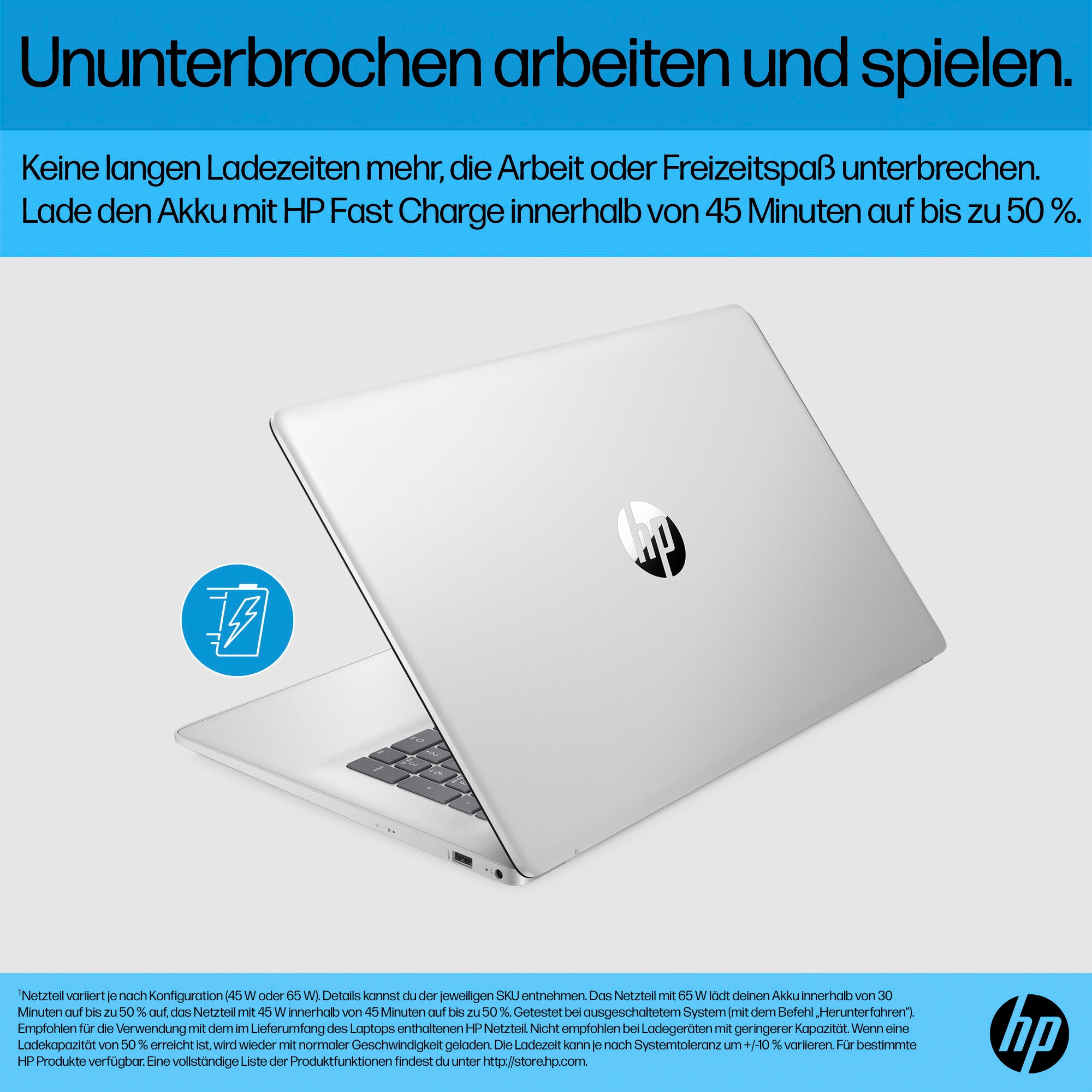 HP Notebook »17-cn3264ng«, 43,9 cm, / 17,3 Zoll, Intel, Core i5, Iris Xe Graphics, 512 GB SSD