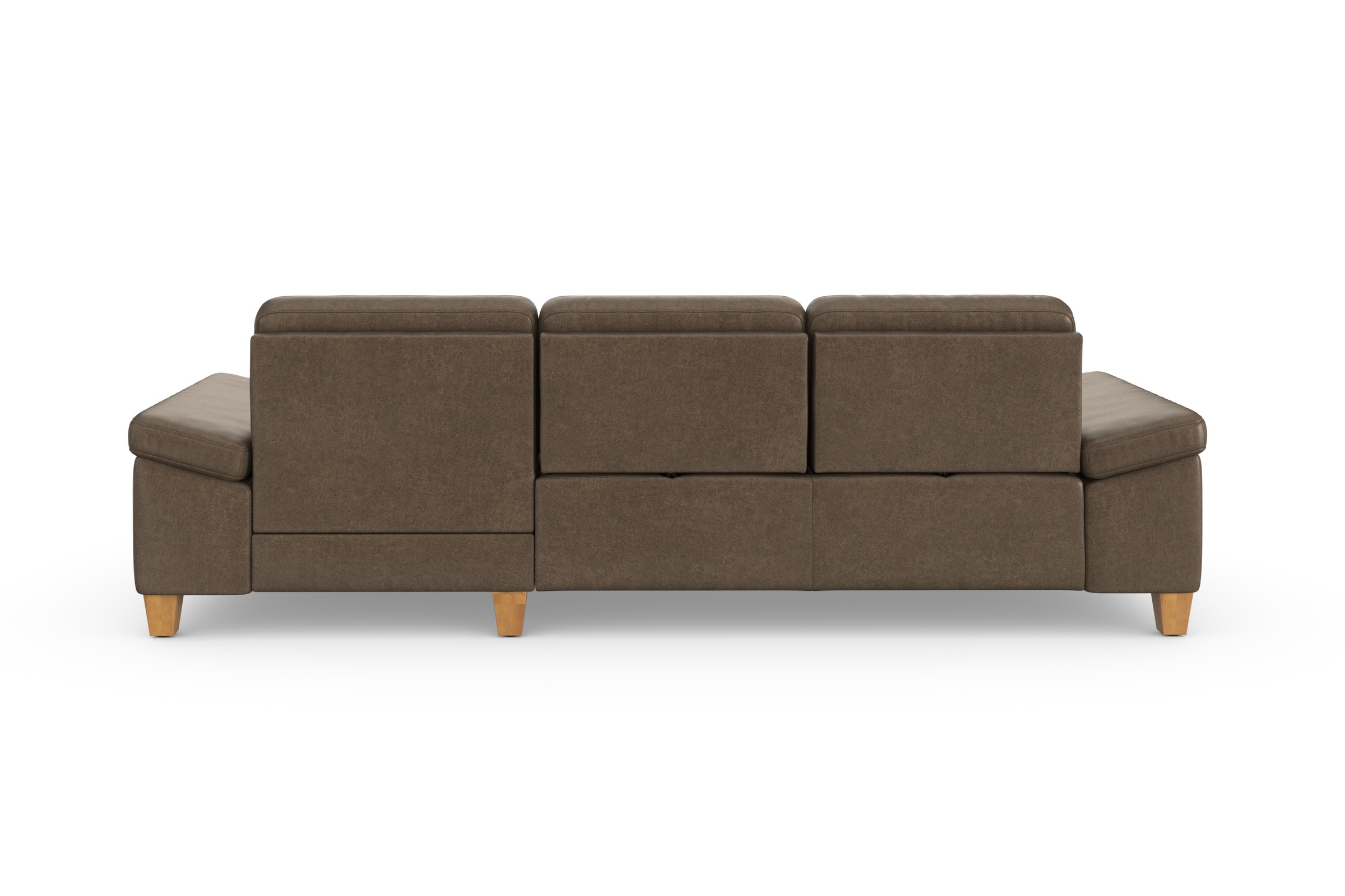 sit&more Ecksofa »Westham L-Form«, mit Recamiere, mit oder ohne Bettfunktion, Bettkasten, Füße Eiche