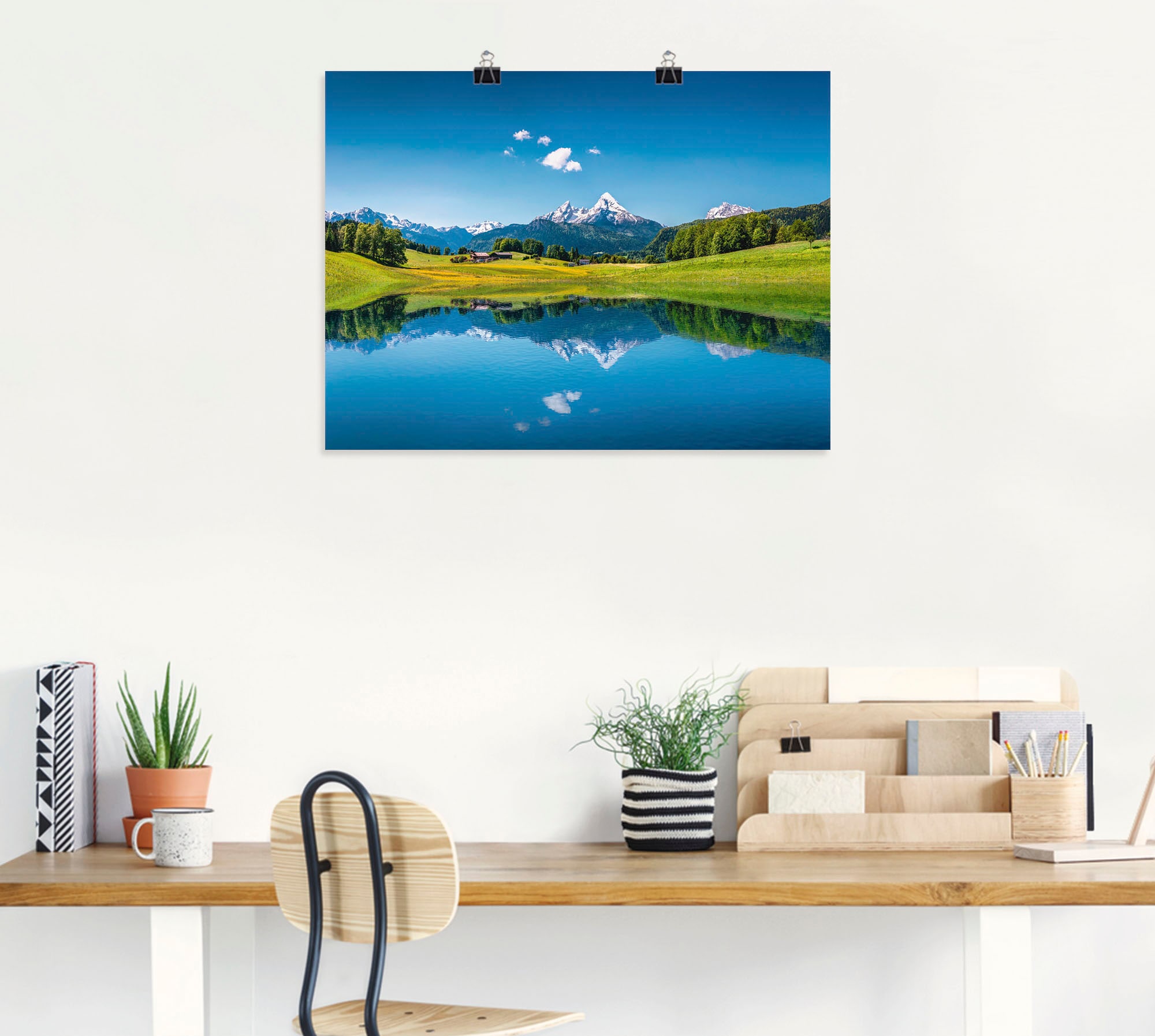 Artland Wandbild »Landschaft in den Alpen«, Berge, (1 St.), als Alubild, Outdoorbild, Leinwandbild, Poster in verschied. Größen