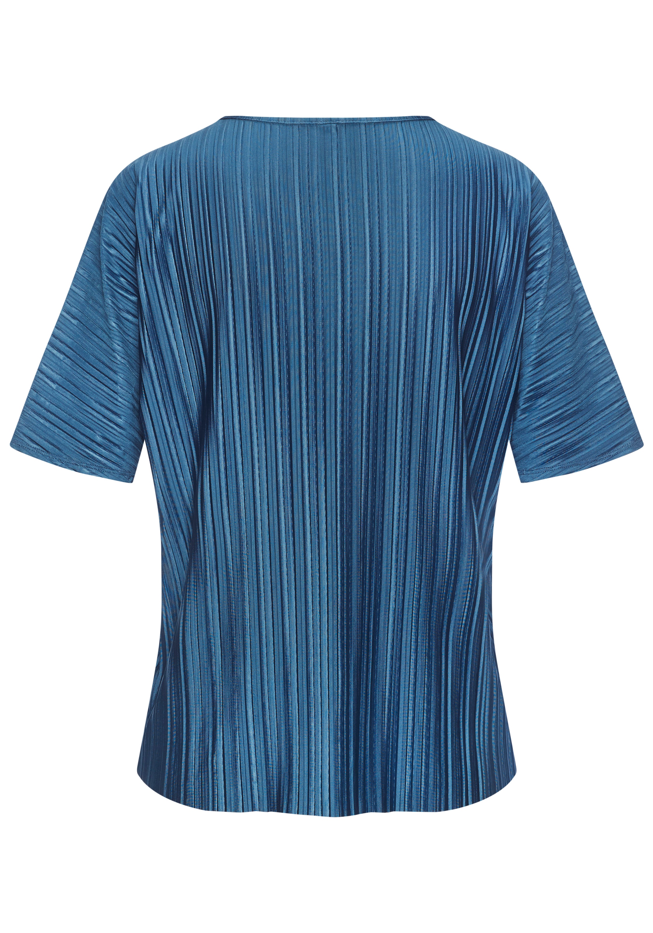 LASCANA Plisseeshirt aus schimmernder Ware