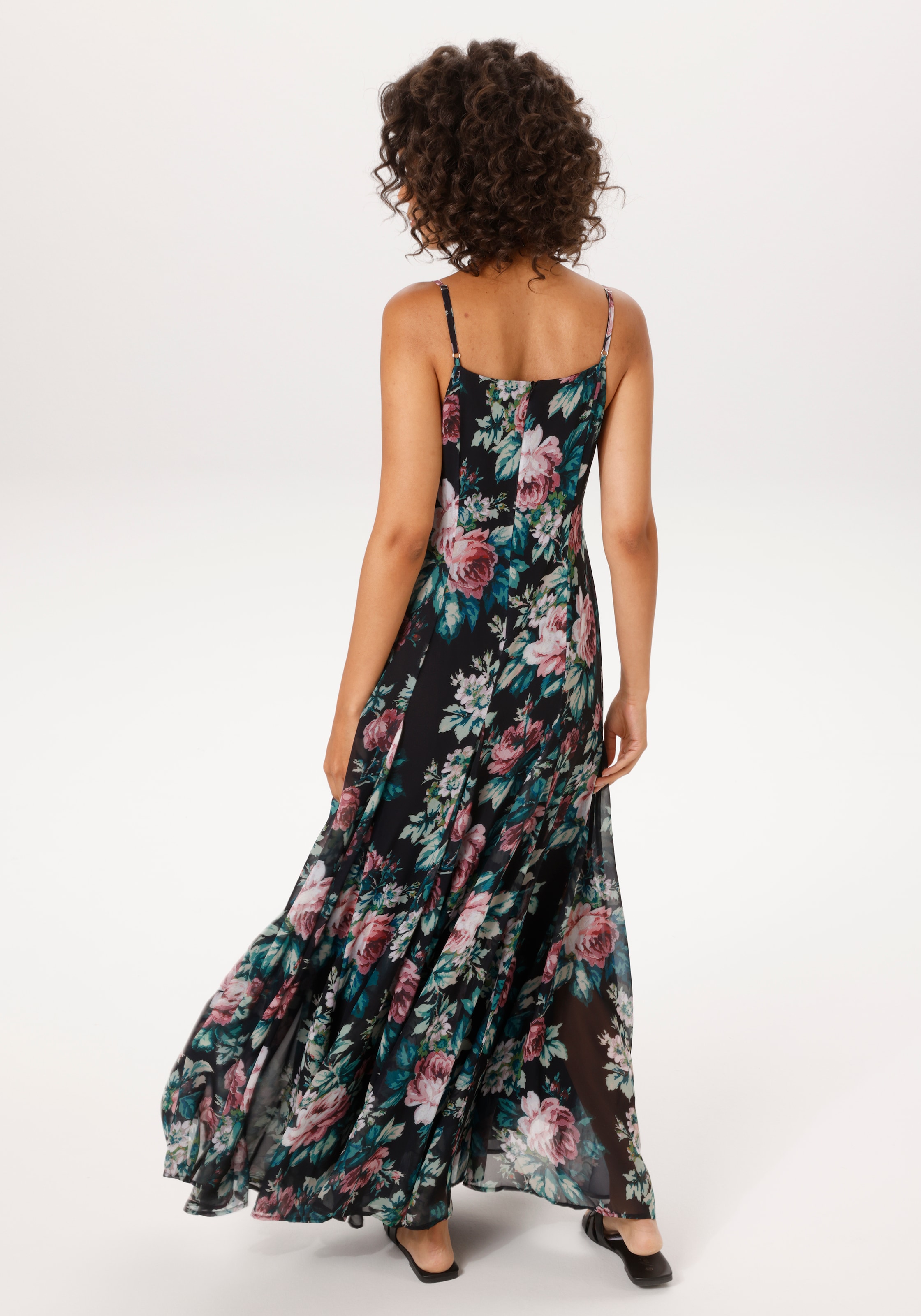 Aniston CASUAL Sommerkleid im farbenfrohen Blumendruck - jedes Teil ein Unikat - NEUE KOLLEKTION