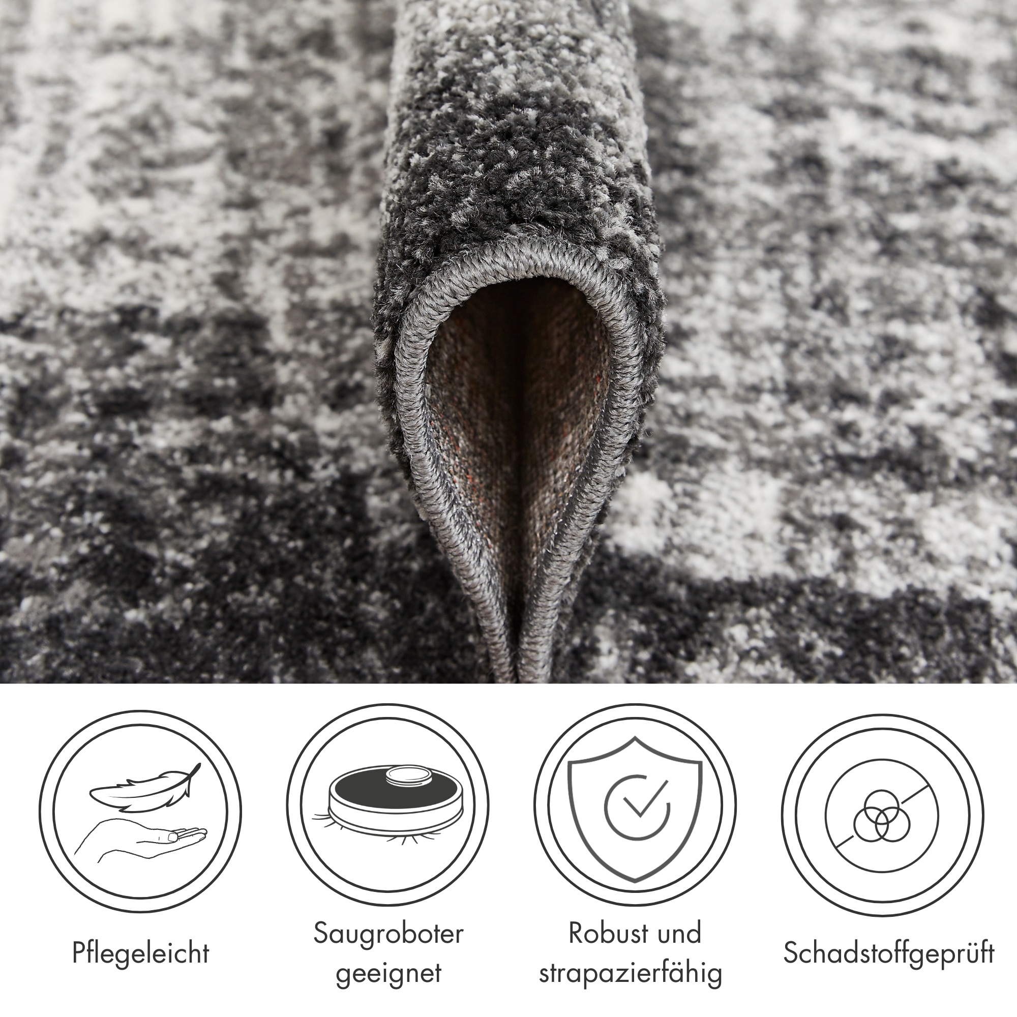 Andiamo Teppich »Campos«, rechteckig, 10 mm Höhe, Kurzflor, modernes Design, Wohnzimmer