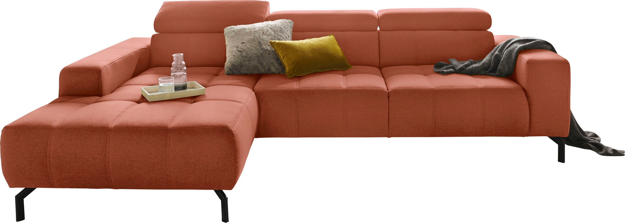 DOMO collection Ecksofa »Cunelli tolle Sitznähte als Designelement, fester günstig online kaufen