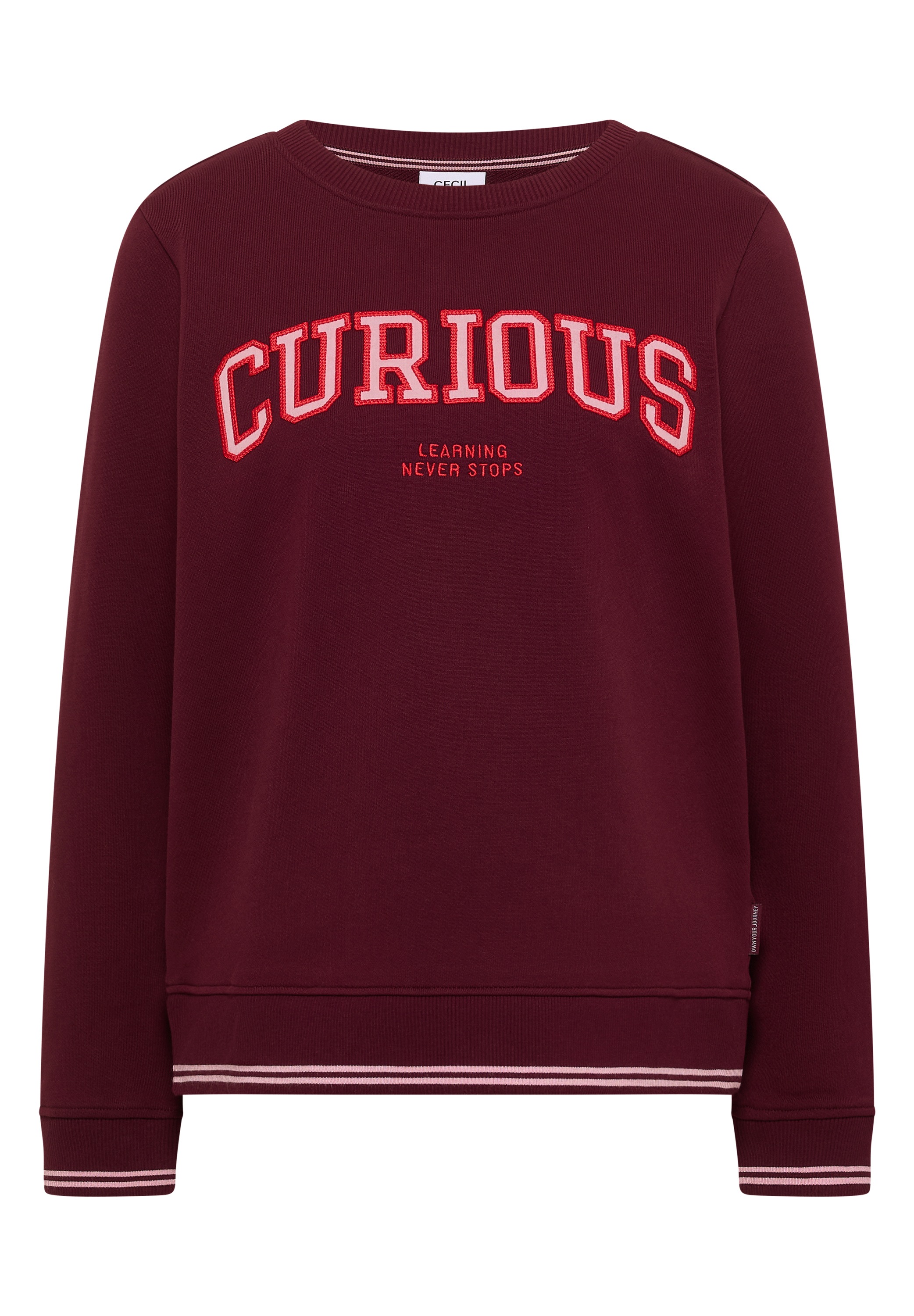 Cecil Sweater , mit Rundhals und Stickerei
